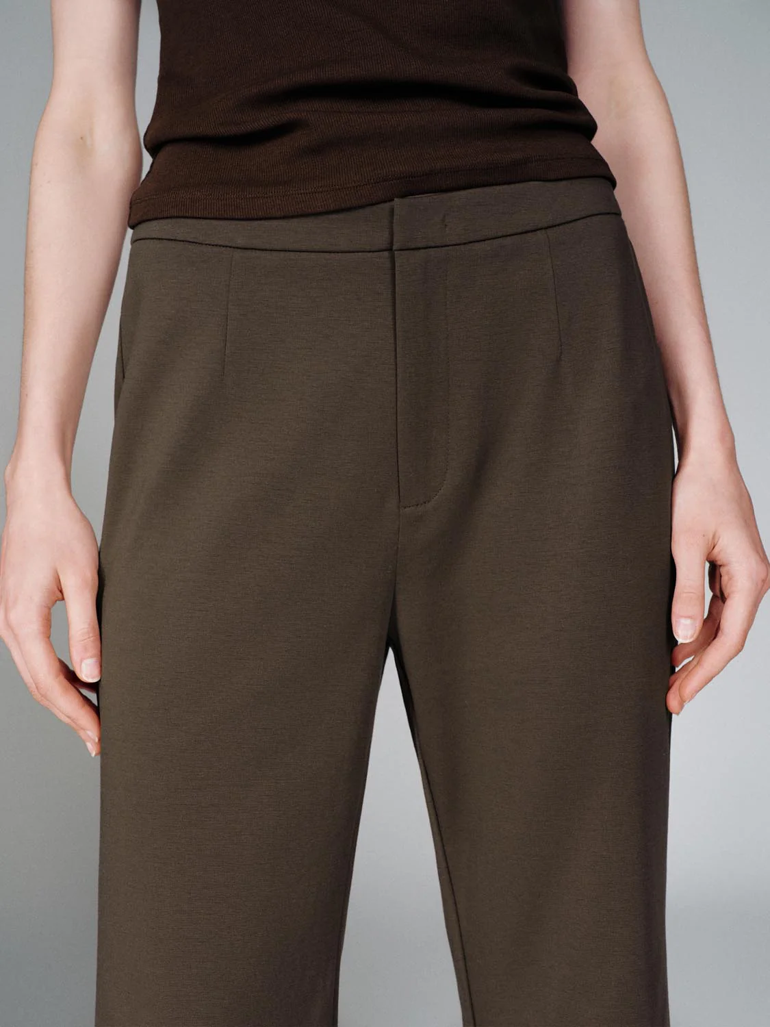 Pull On Tailored Flare Leg Pants - Image 5