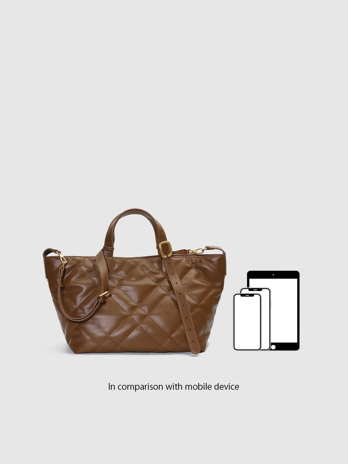 Quilted Buckled Detail Shoulder Bag - Image 7