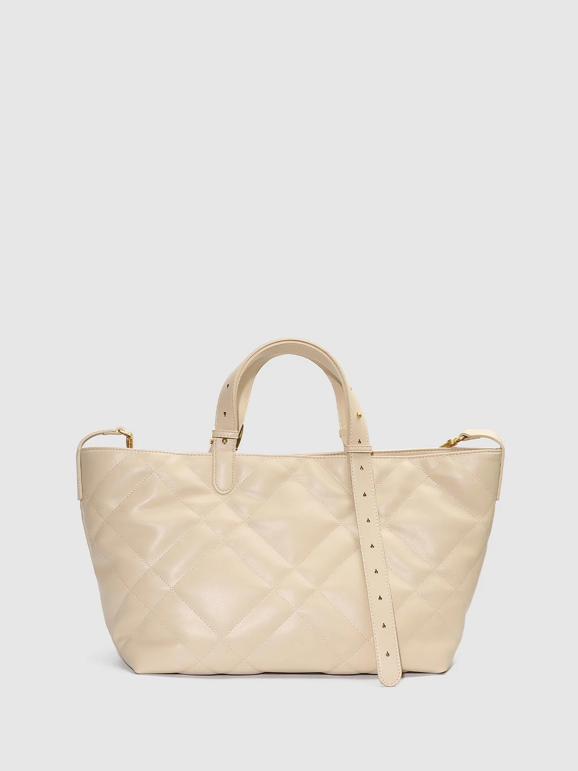Quilted Buckled Detail Shoulder Bag - Image 9