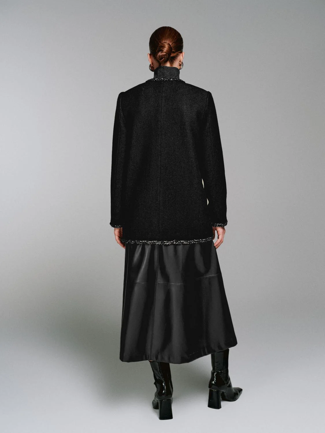 Raw Hem Patch Pocket Tweed Jackets - Image 14