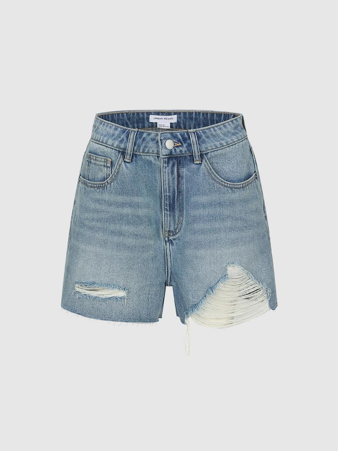 Ripped Denim Shorts - Image 8