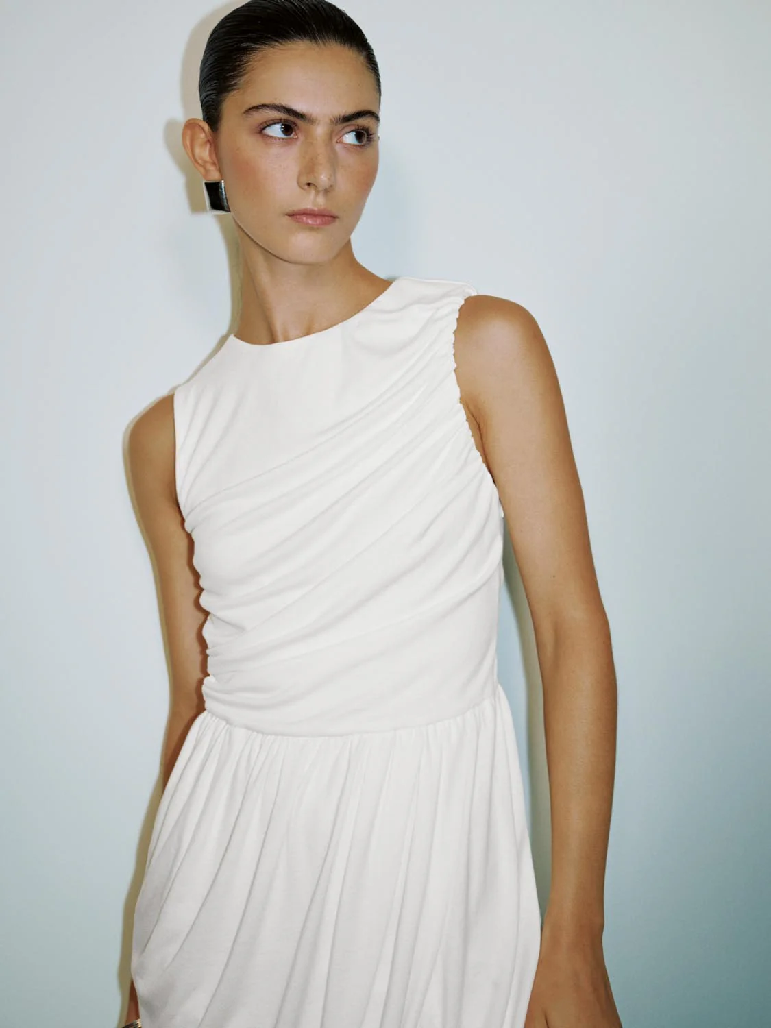 Ruched Sleeveless Straight Dresses - Image 5