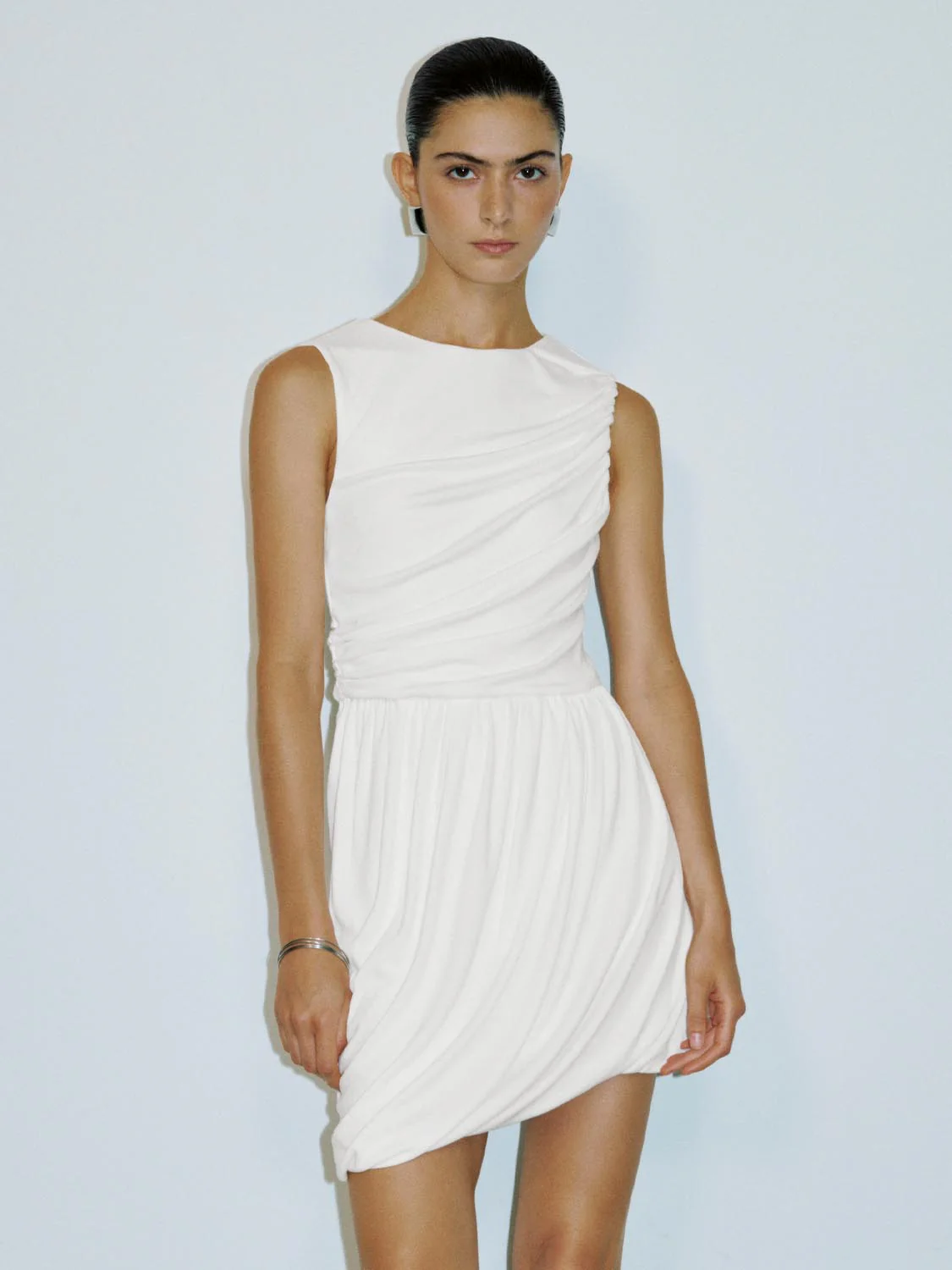 Ruched Sleeveless Straight Dresses - Image 8