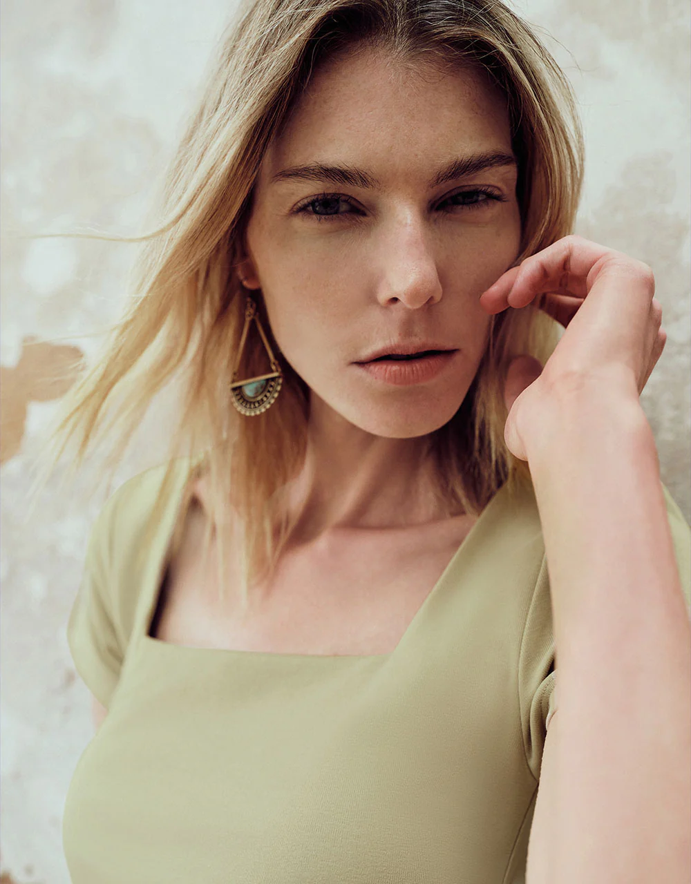 Ruched Square-cut Collar T-Shirt - Image 11