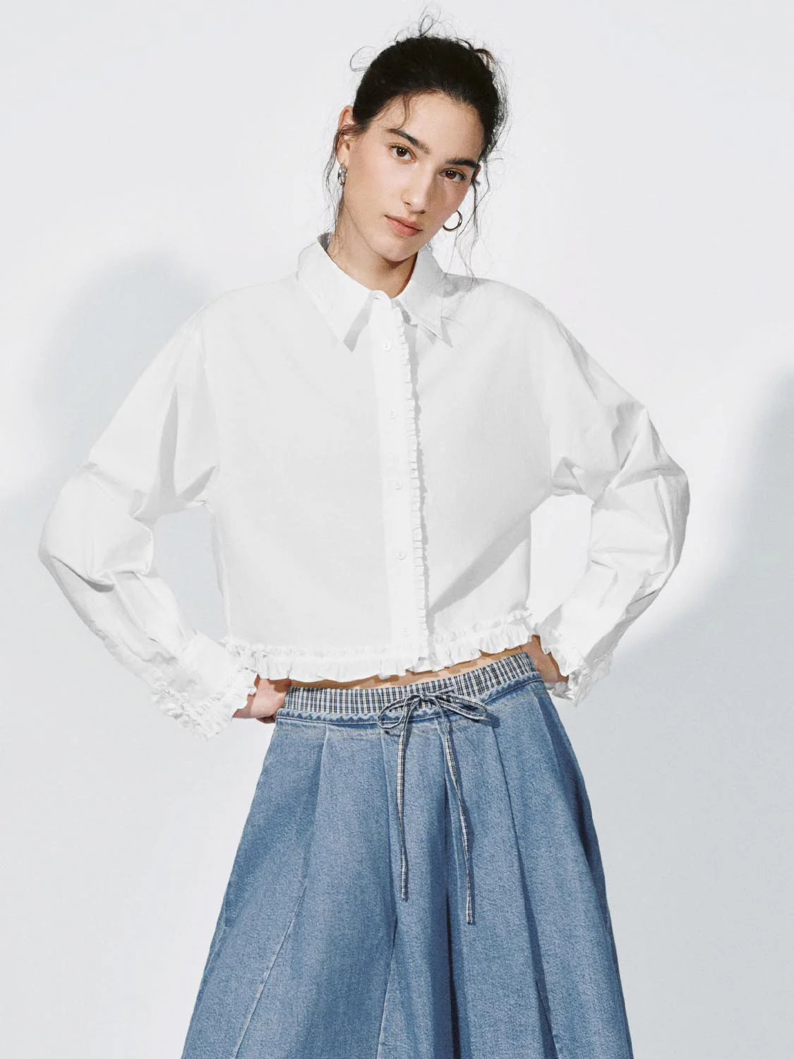 Ruffle Trim Shirts