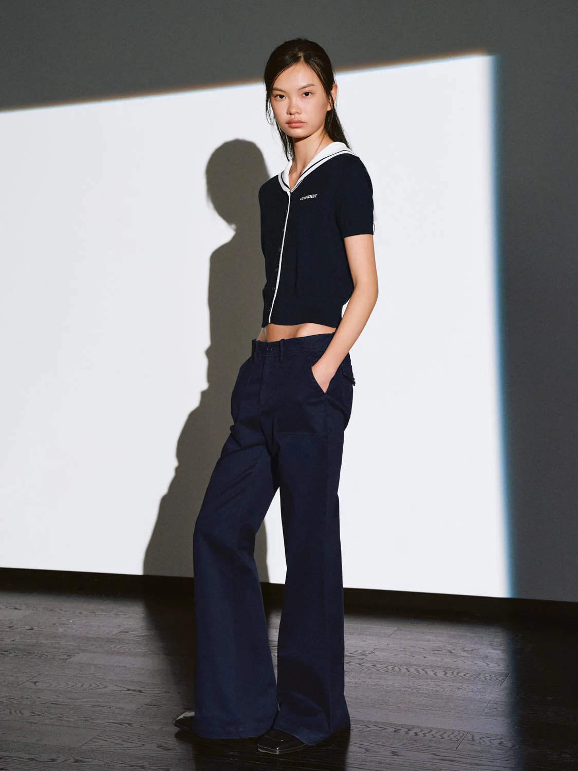 Sailor Collared Short Sleeve Knitted Cardigans - Image 12