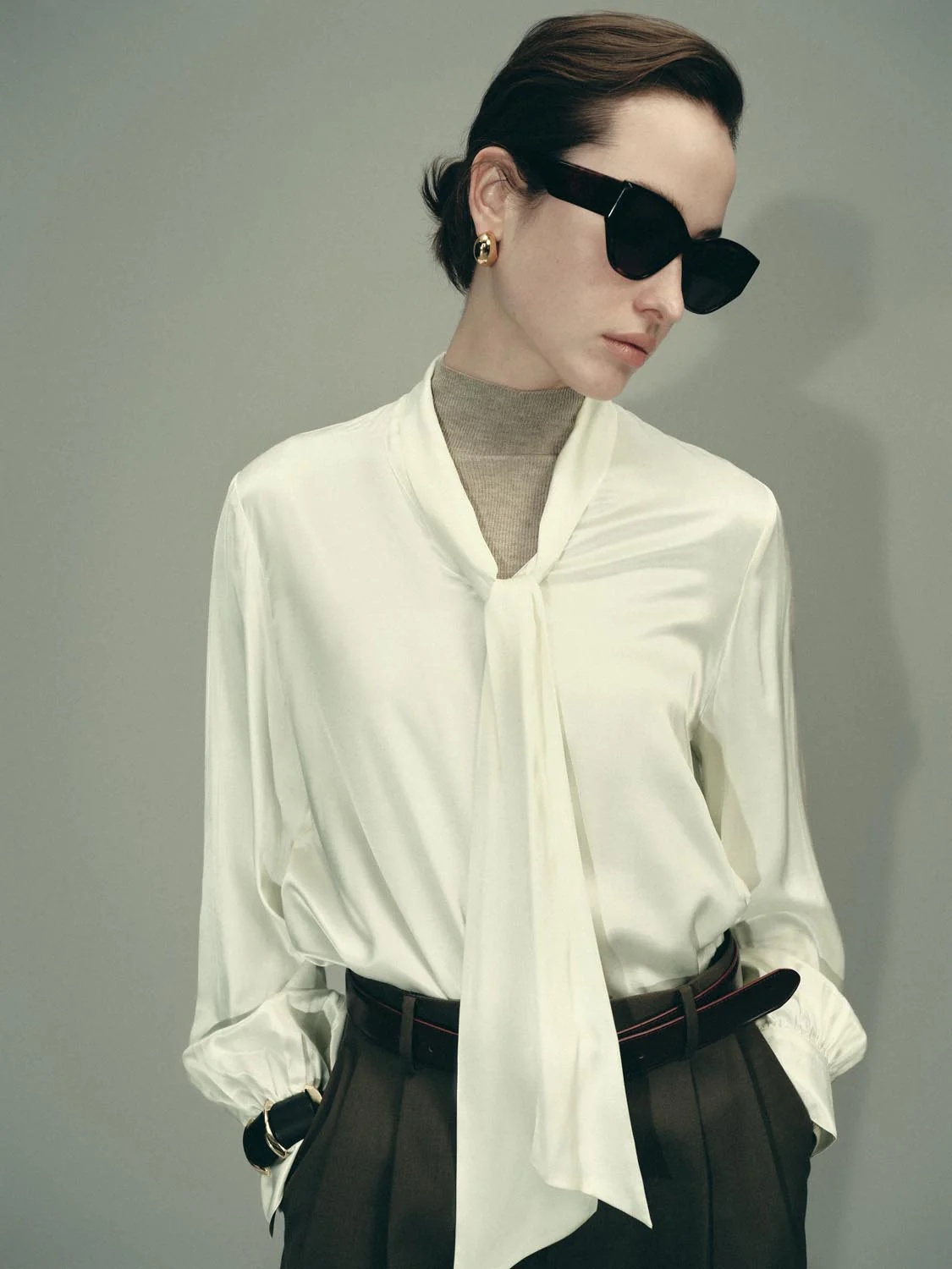 Scarf Detail Overhead Shirts - Image 3