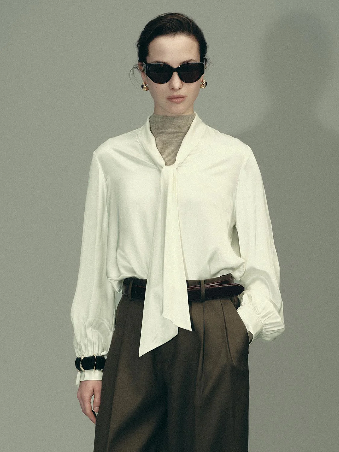 Scarf Detail Overhead Shirts - Image 9