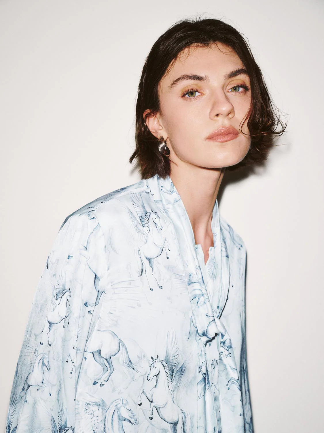 Scarf Detail Pegasus Blouse Shirts - Image 3