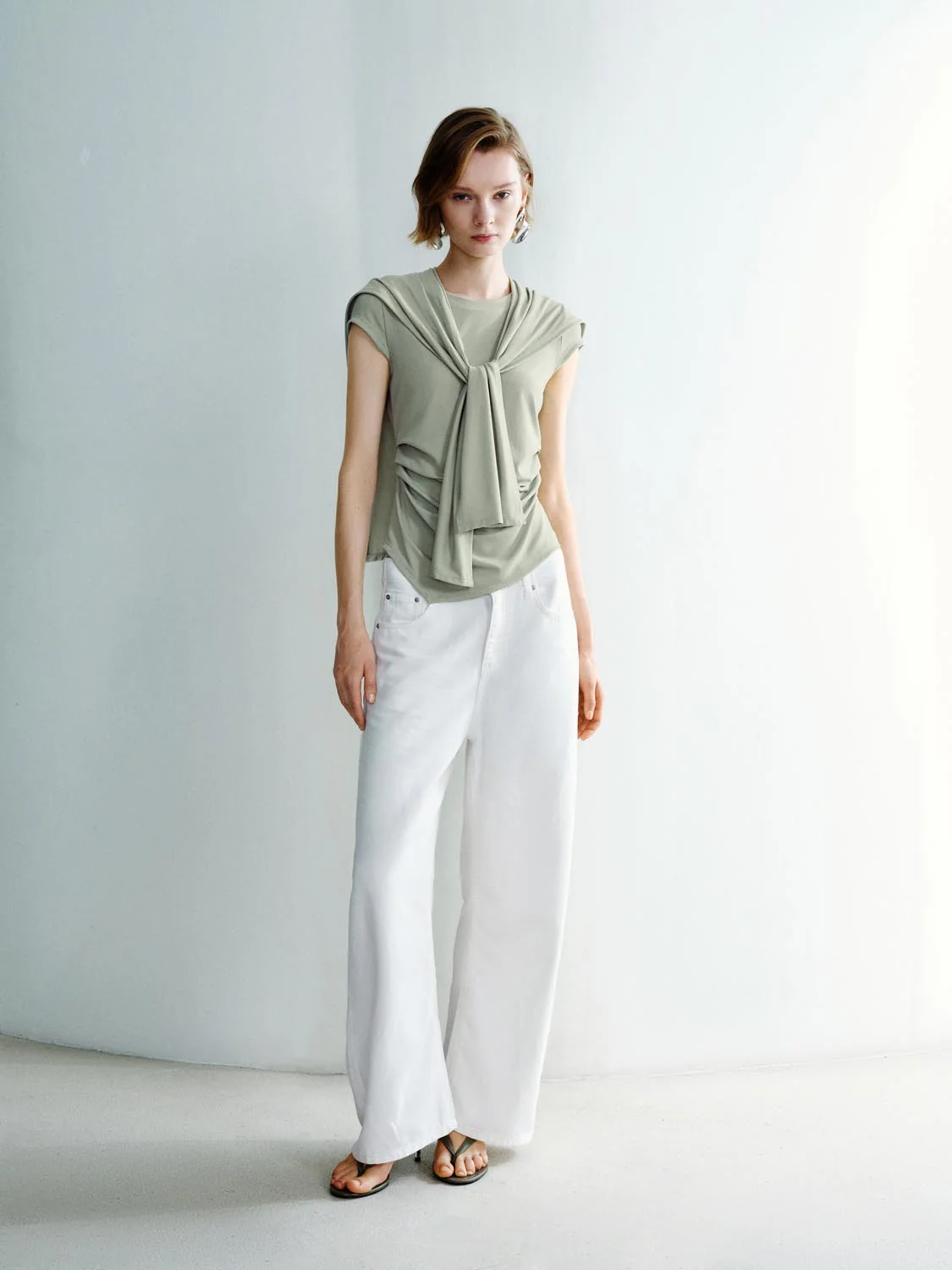 Scarf Layered Short Sleeve T-Shirts - Image 18