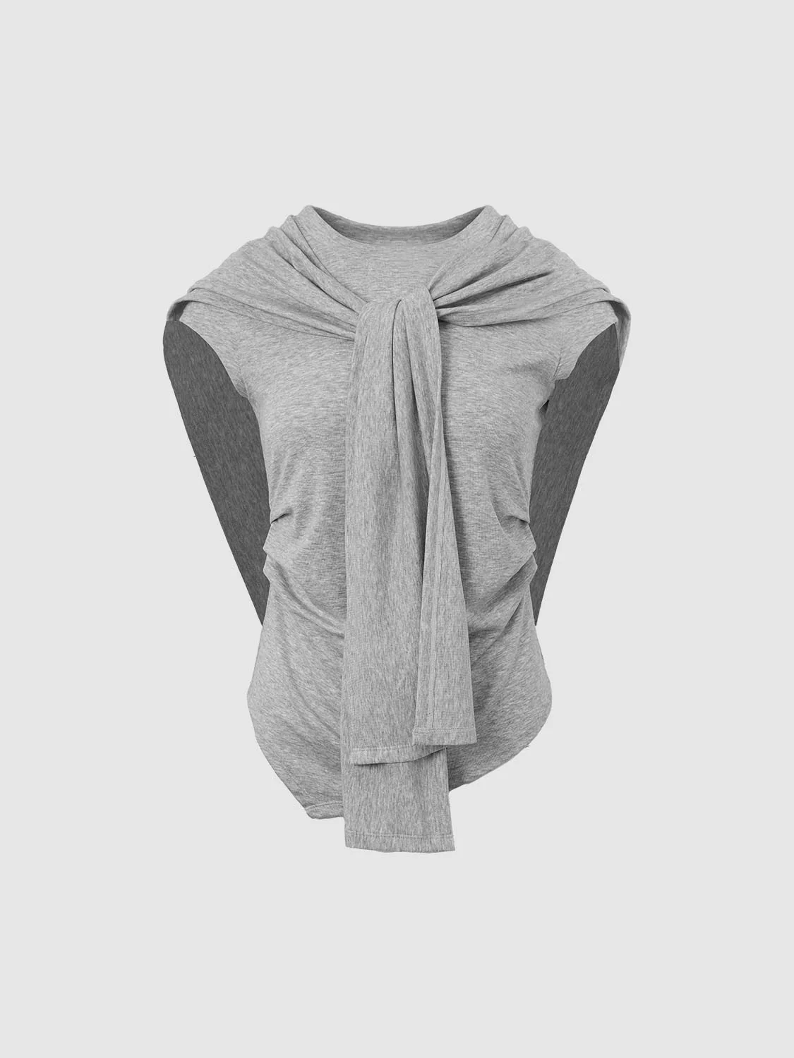 Scarf Layered Short Sleeve T-Shirts - Image 7