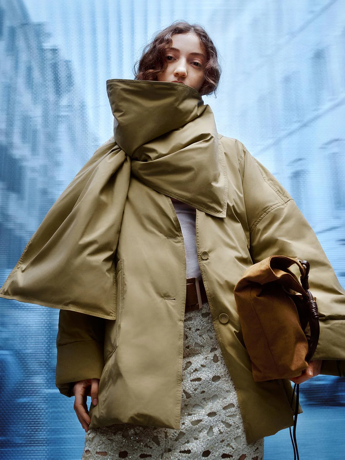 Scarf Neck Puffer Down Jackets - Image 10