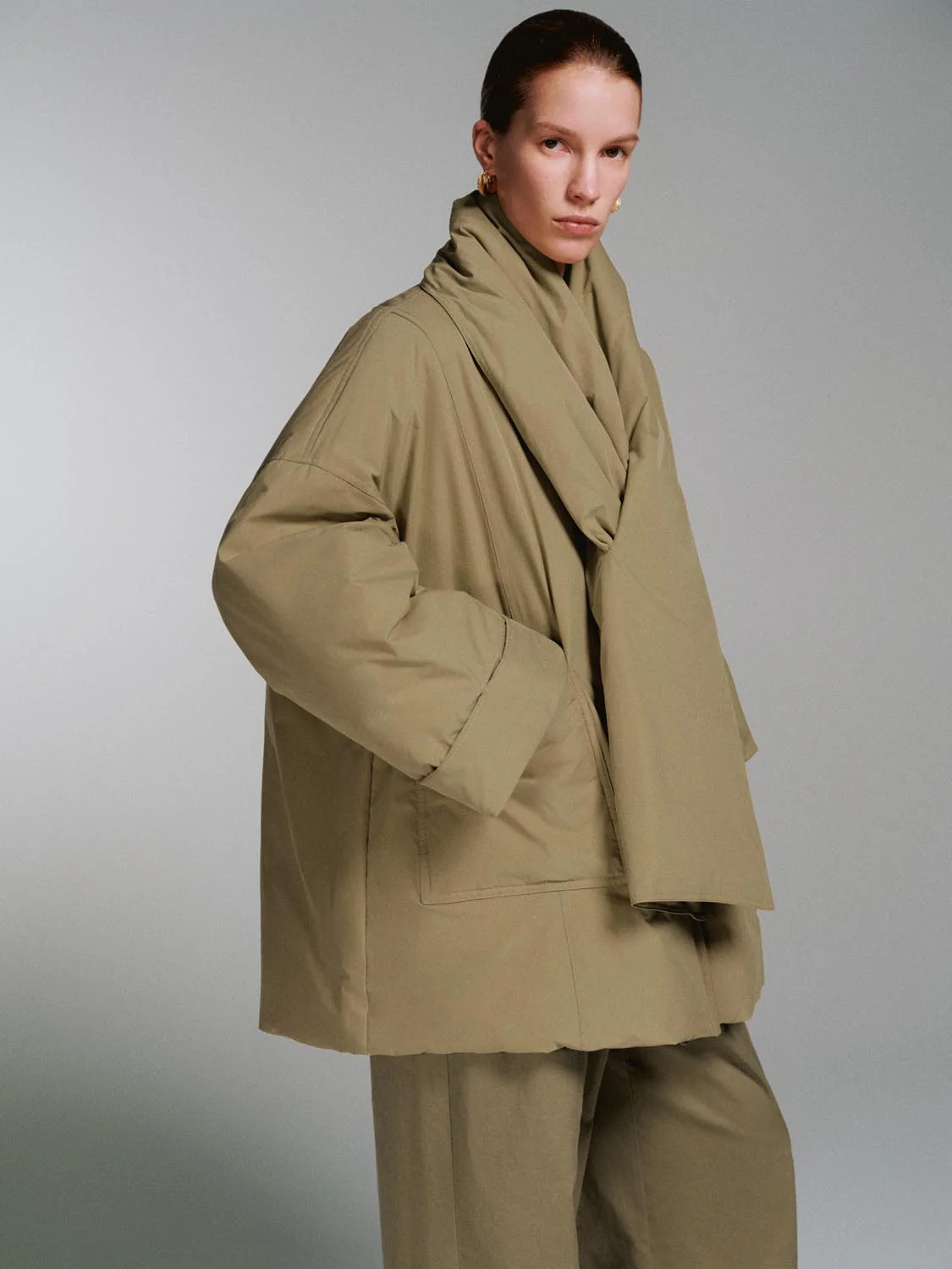 Scarf Neck Puffer Down Jackets - Image 3