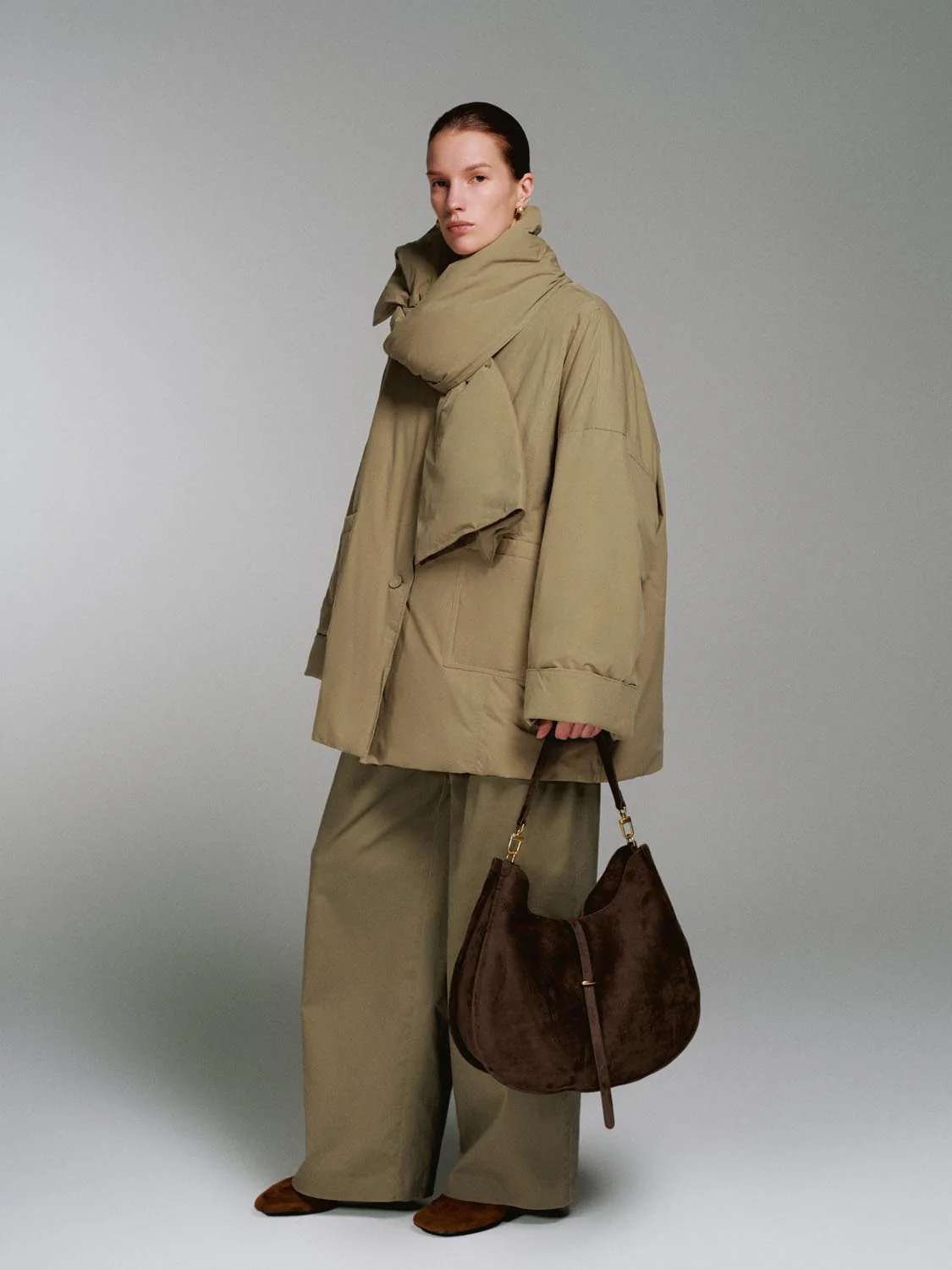 Scarf Neck Puffer Down Jackets - Image 5