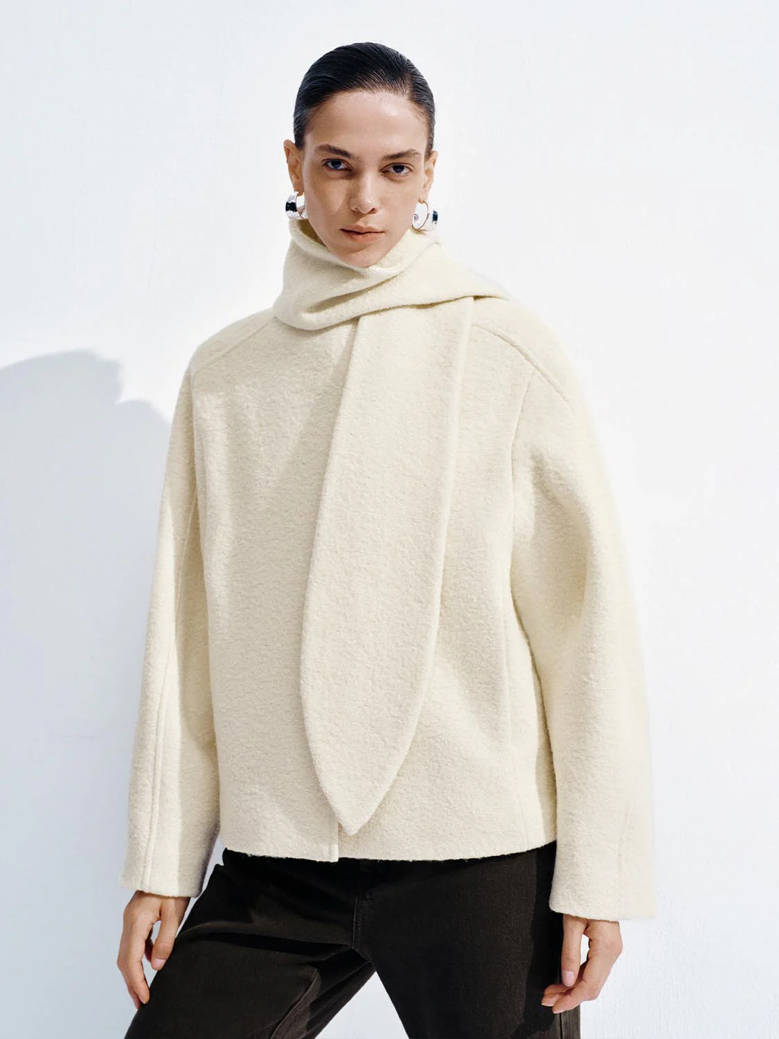 Scarf Oversize Pile Jackets - Image 9