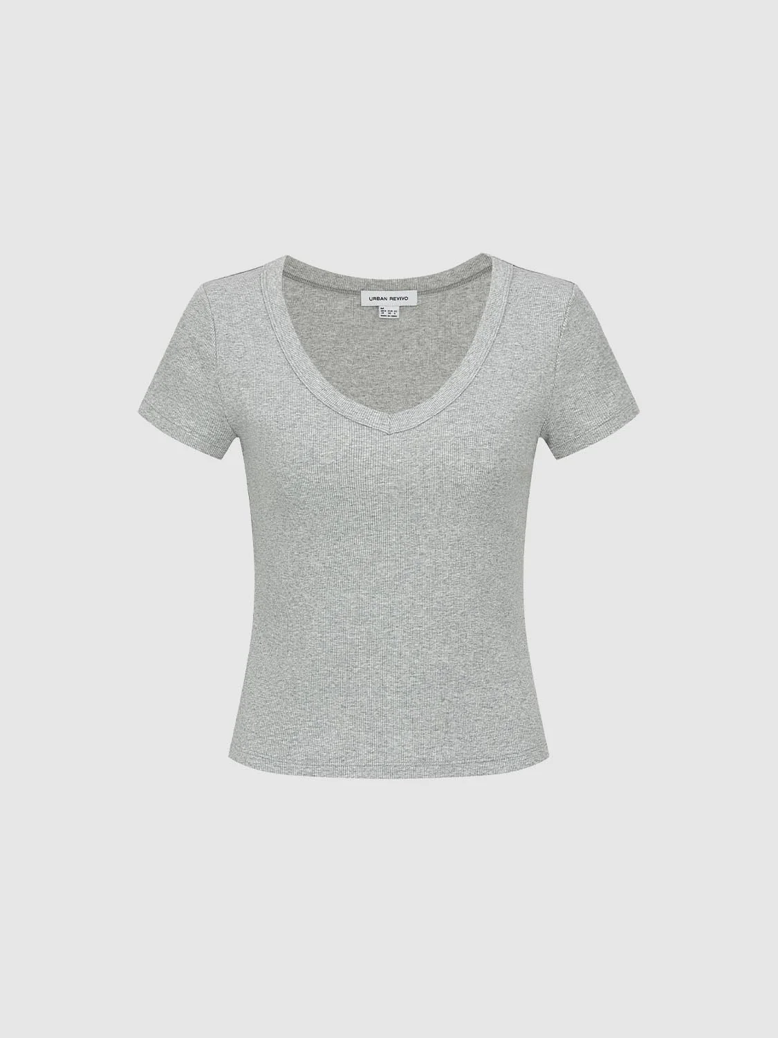 Scoop Neck Cropped Skinny Fit T-Shirts - Image 23
