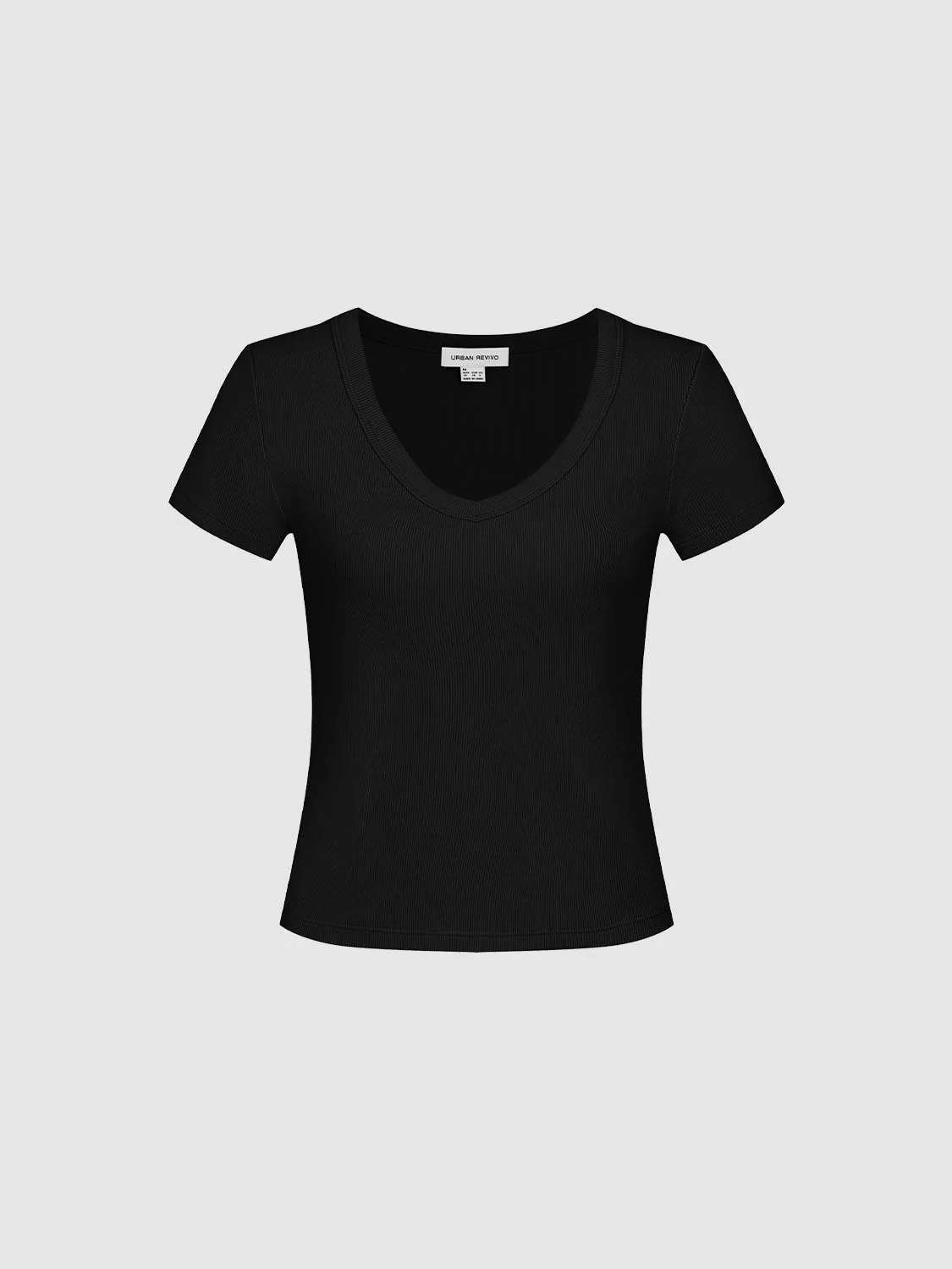 Scoop Neck Cropped Skinny Fit T-Shirts - Image 39