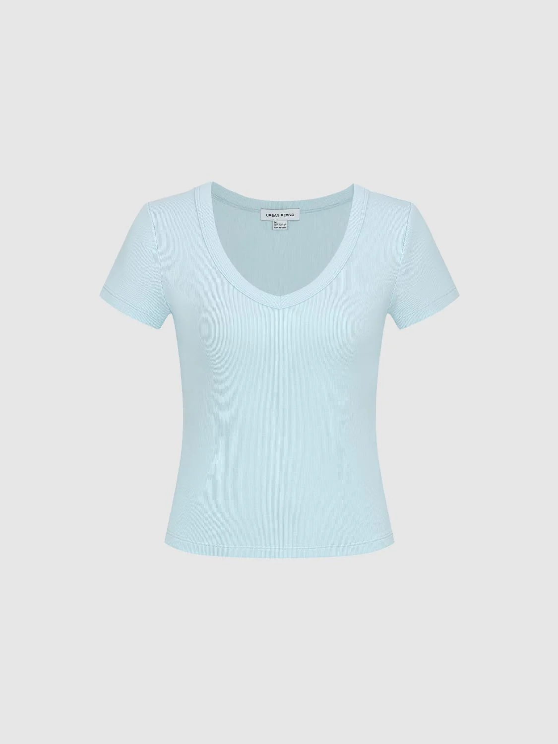 Scoop Neck Cropped Skinny Fit T-Shirts - Image 7