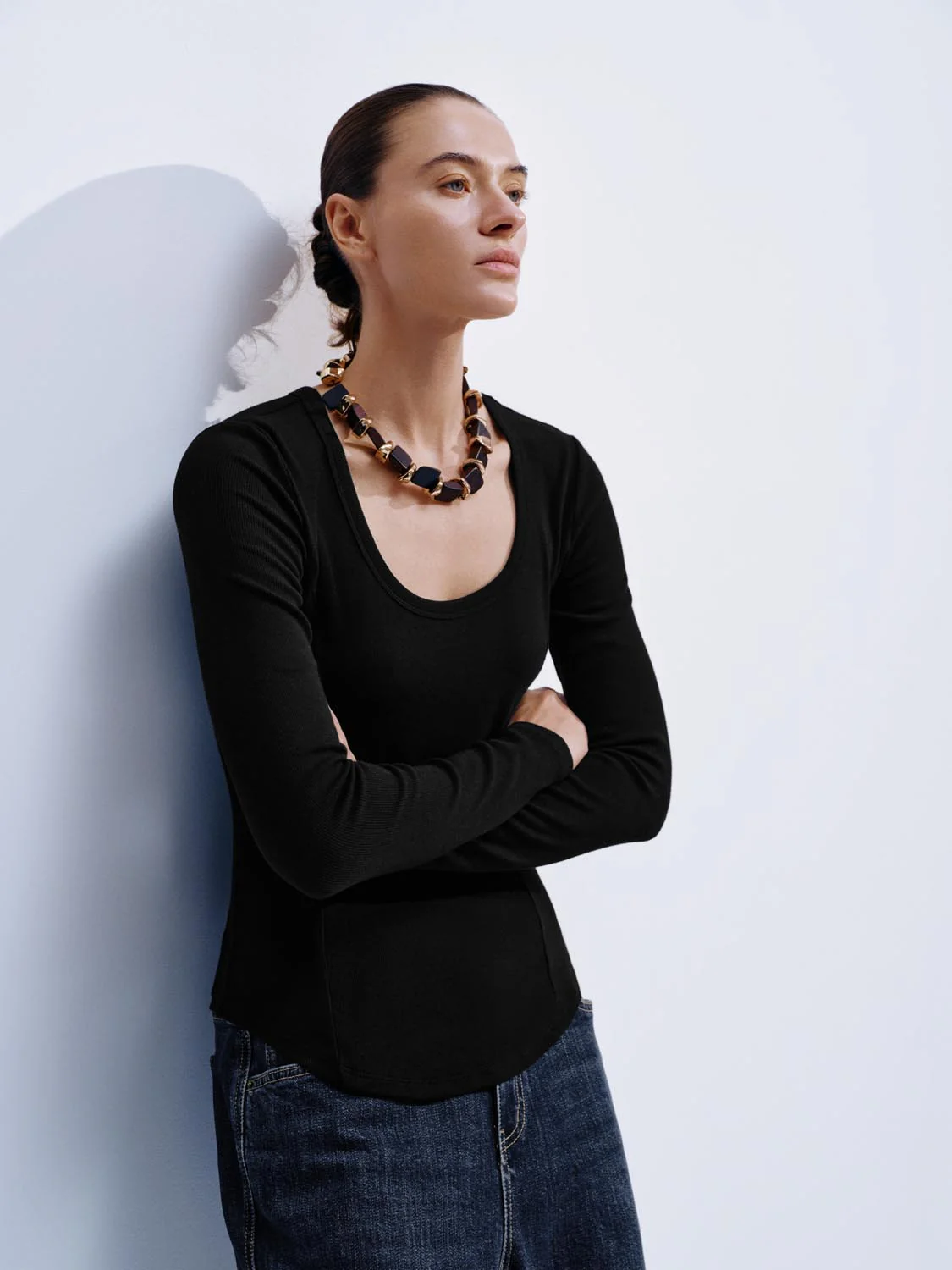 Scoop Neck Flare Long Sleeve T-Shirts - Image 18