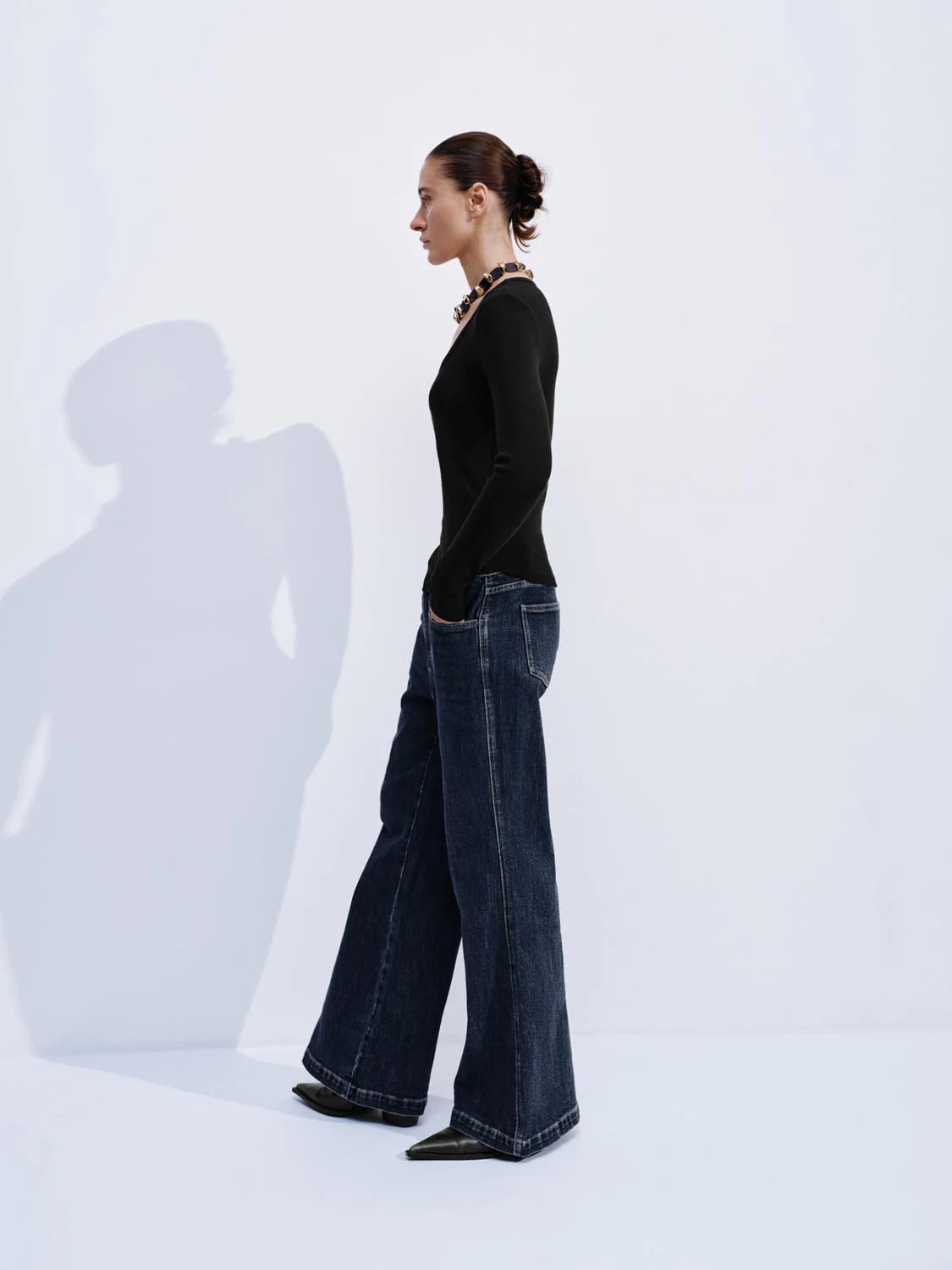 Scoop Neck Flare Long Sleeve T-Shirts - Image 21