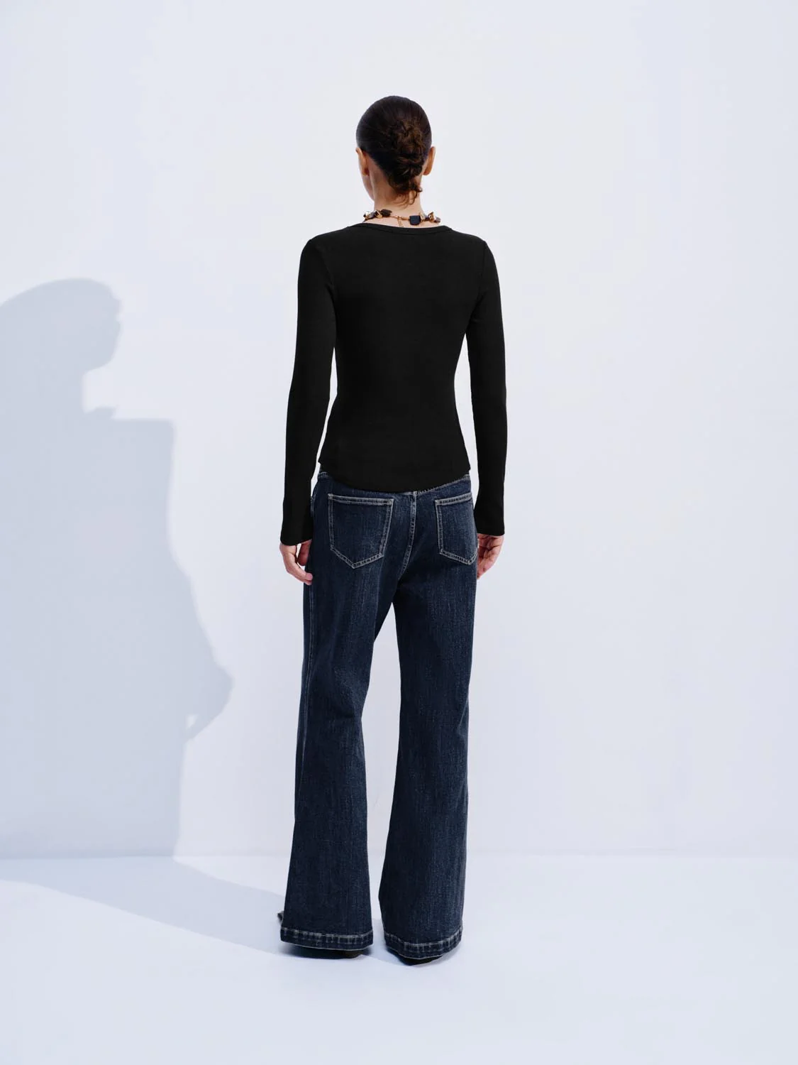 Scoop Neck Flare Long Sleeve T-Shirts - Image 22
