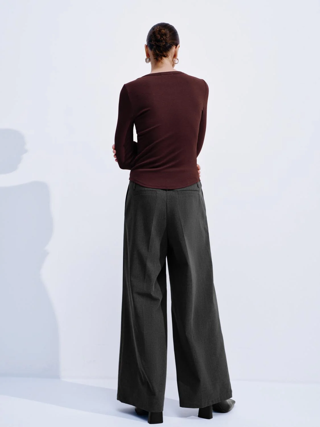 Scoop Neck Flare Long Sleeve T-Shirts - Image 30