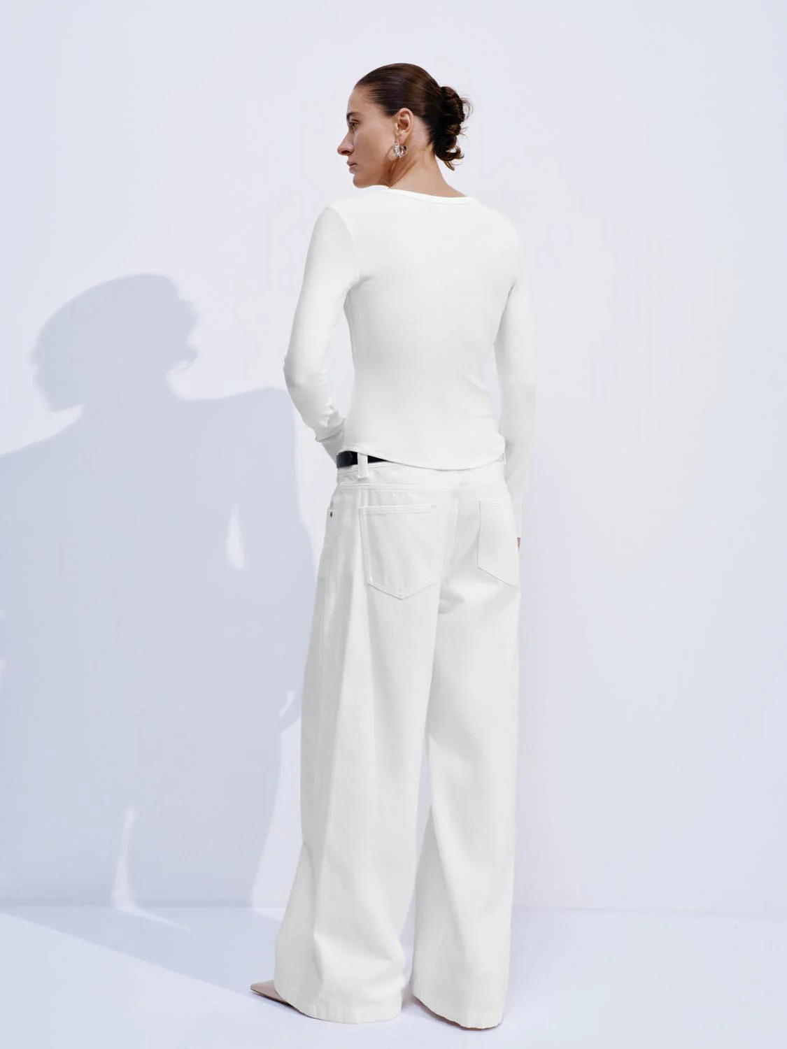 Scoop Neck Flare Long Sleeve T-Shirts - Image 6