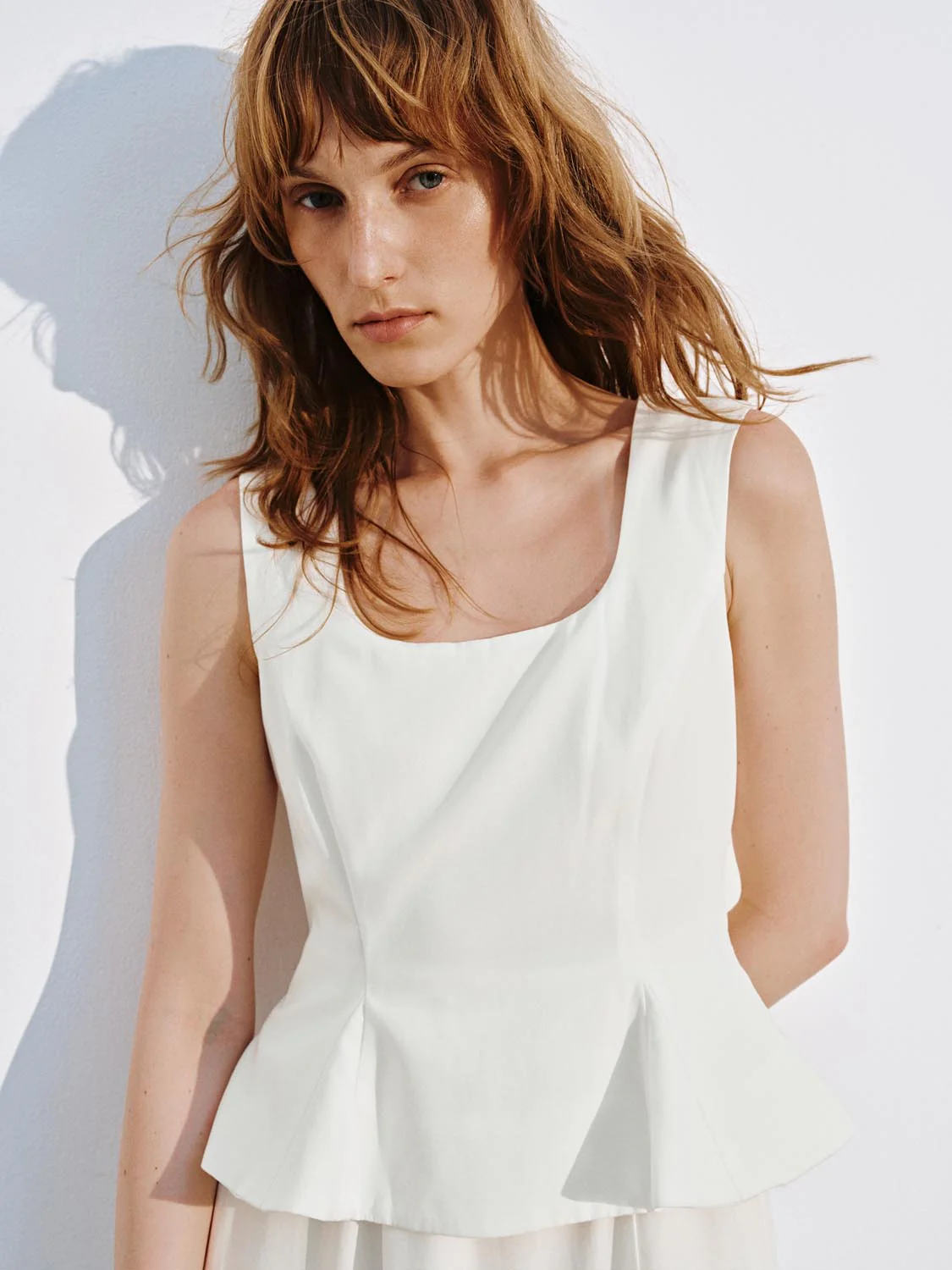 Scoop Neck Sleeveless A-Line Midi Dresses - Image 3