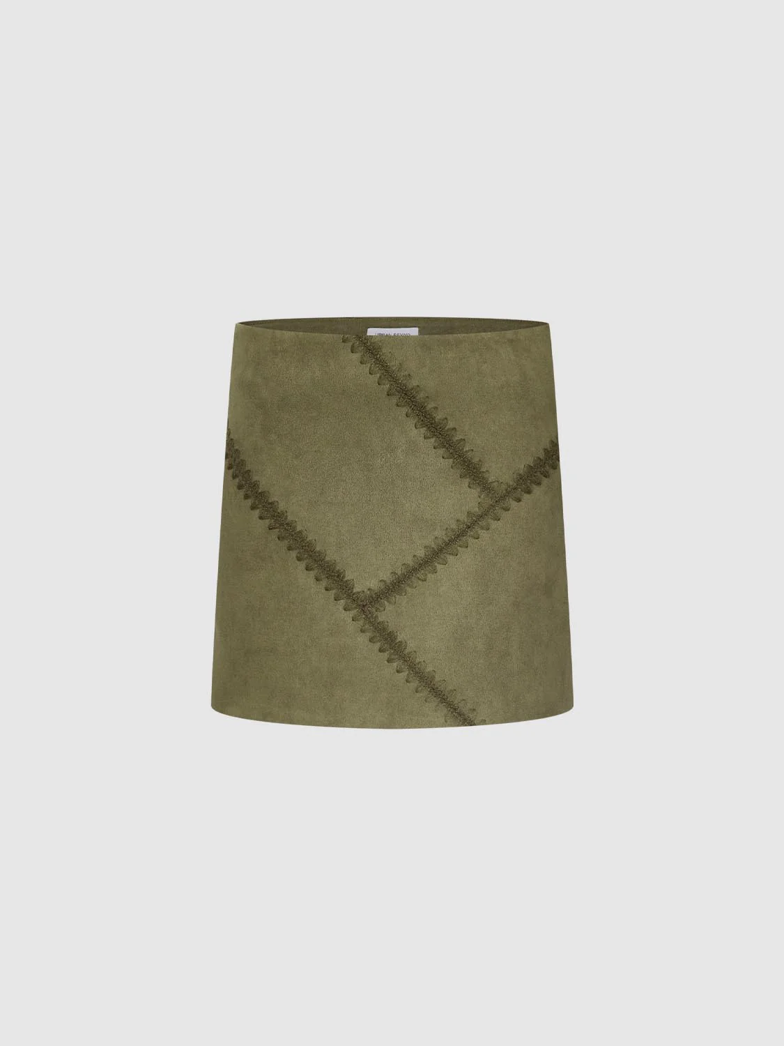 Seamed Stitch Detail A-Line Mini Skirts - Image 2