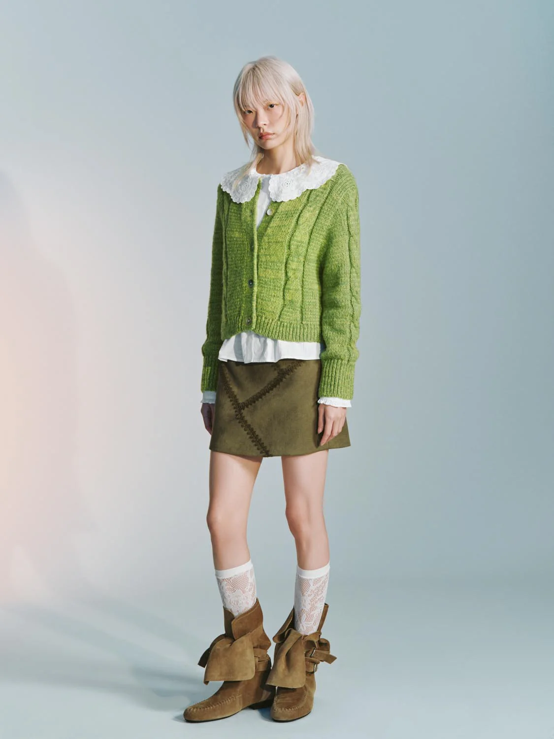 Seamed Stitch Detail A-Line Mini Skirts - Image 7