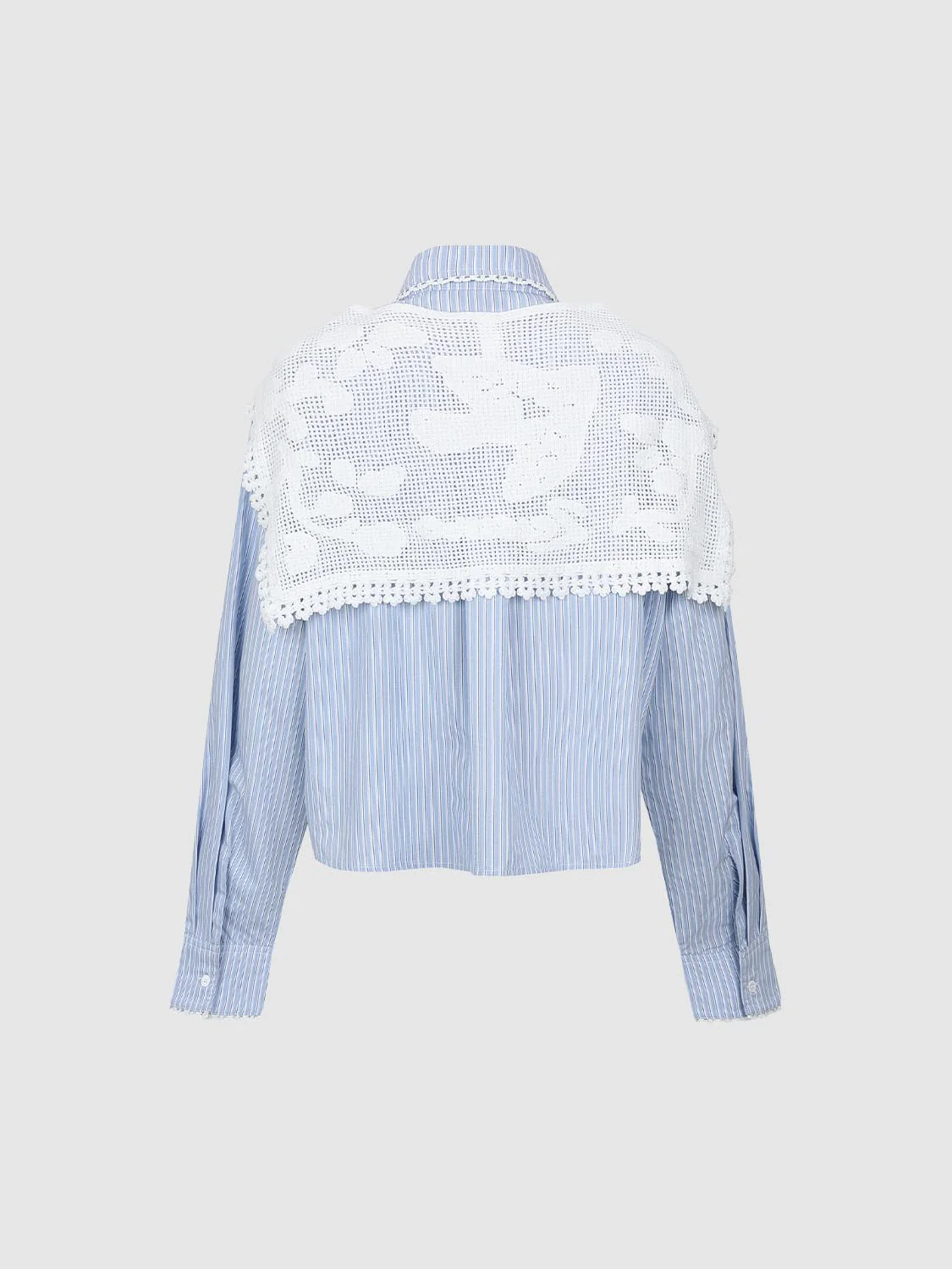 Shawl Detail Striped Shirts - Image 2