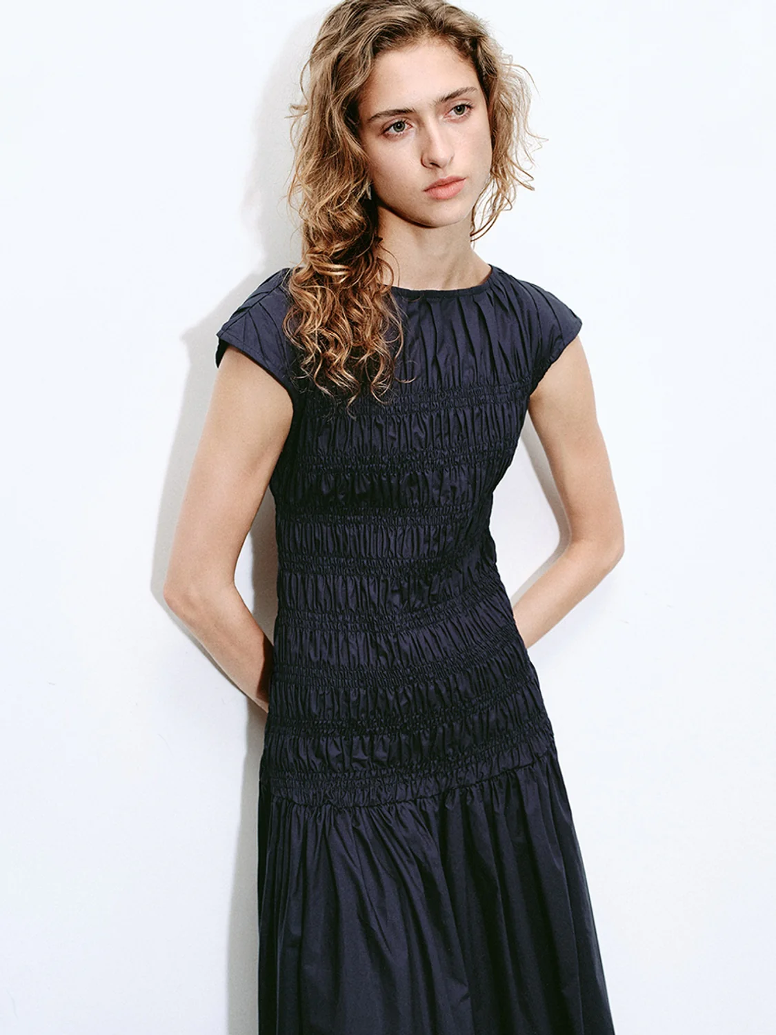 Shirred A-Line Dresses - Image 5
