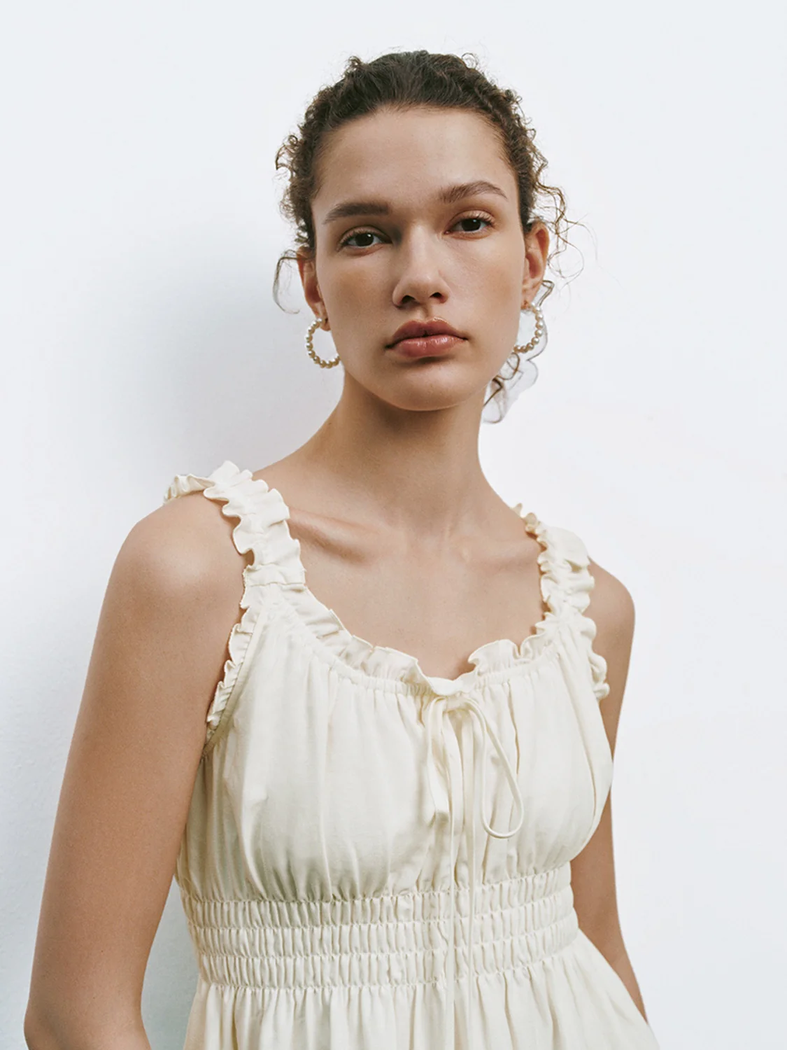 Shirred Ruffle Mini Dresses - Image 15
