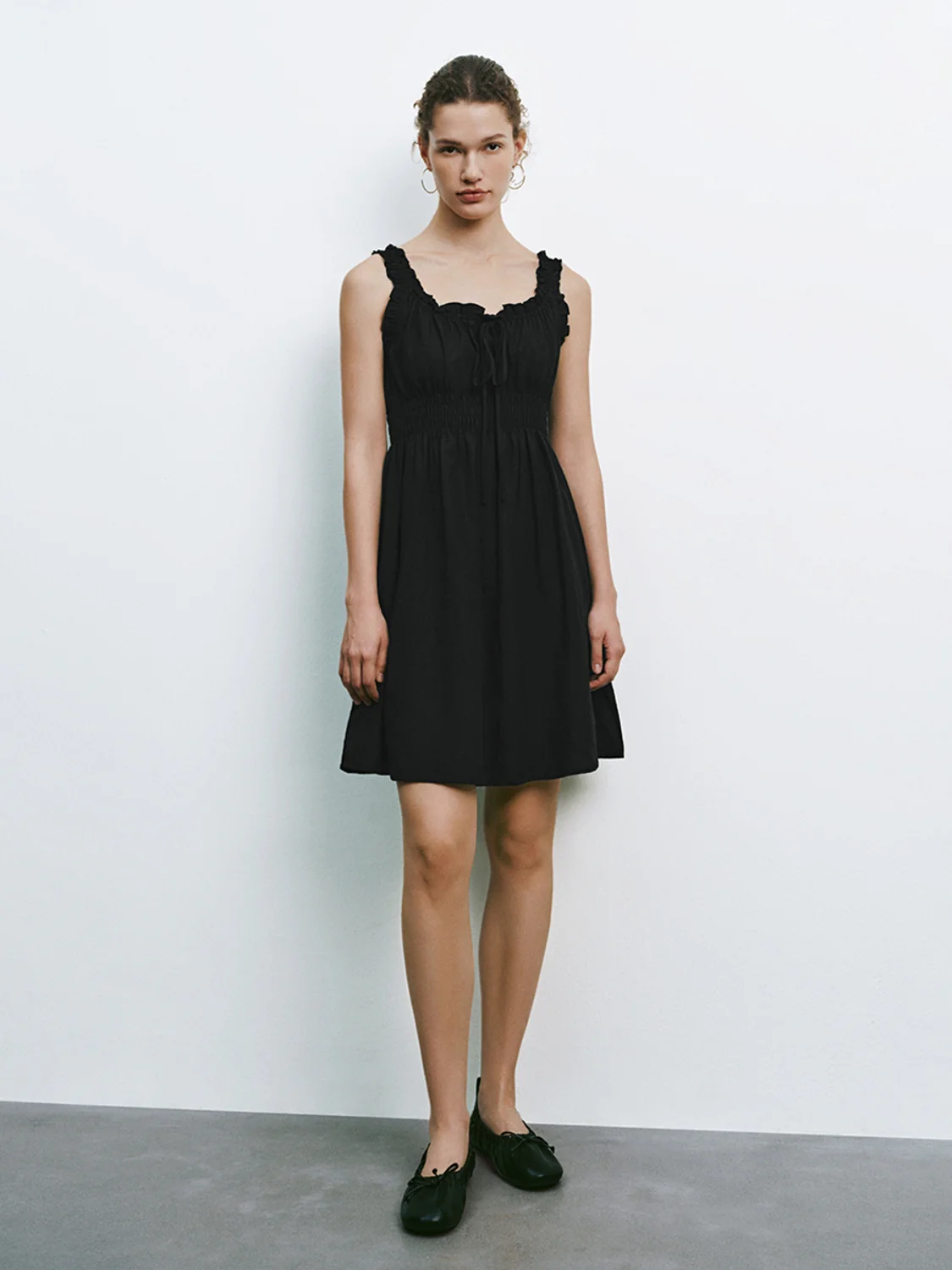 Shirred Ruffle Mini Dresses - Image 22