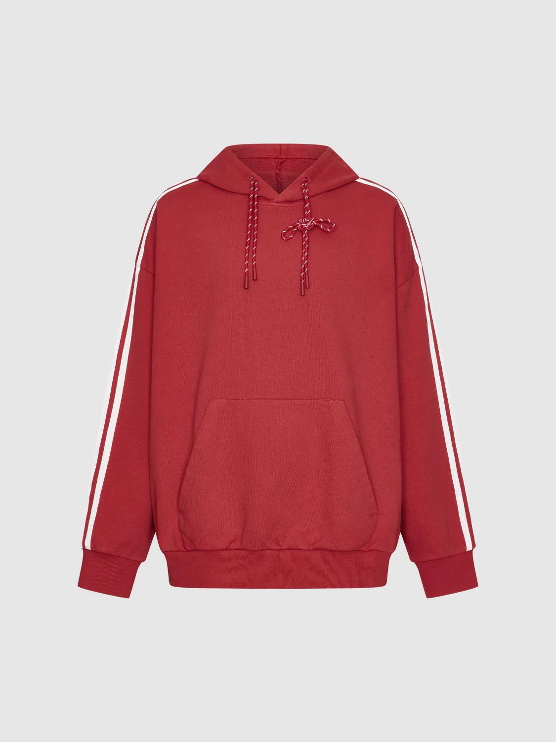 Side Striped Drawstring Hooded Sweatshirts - Image 7