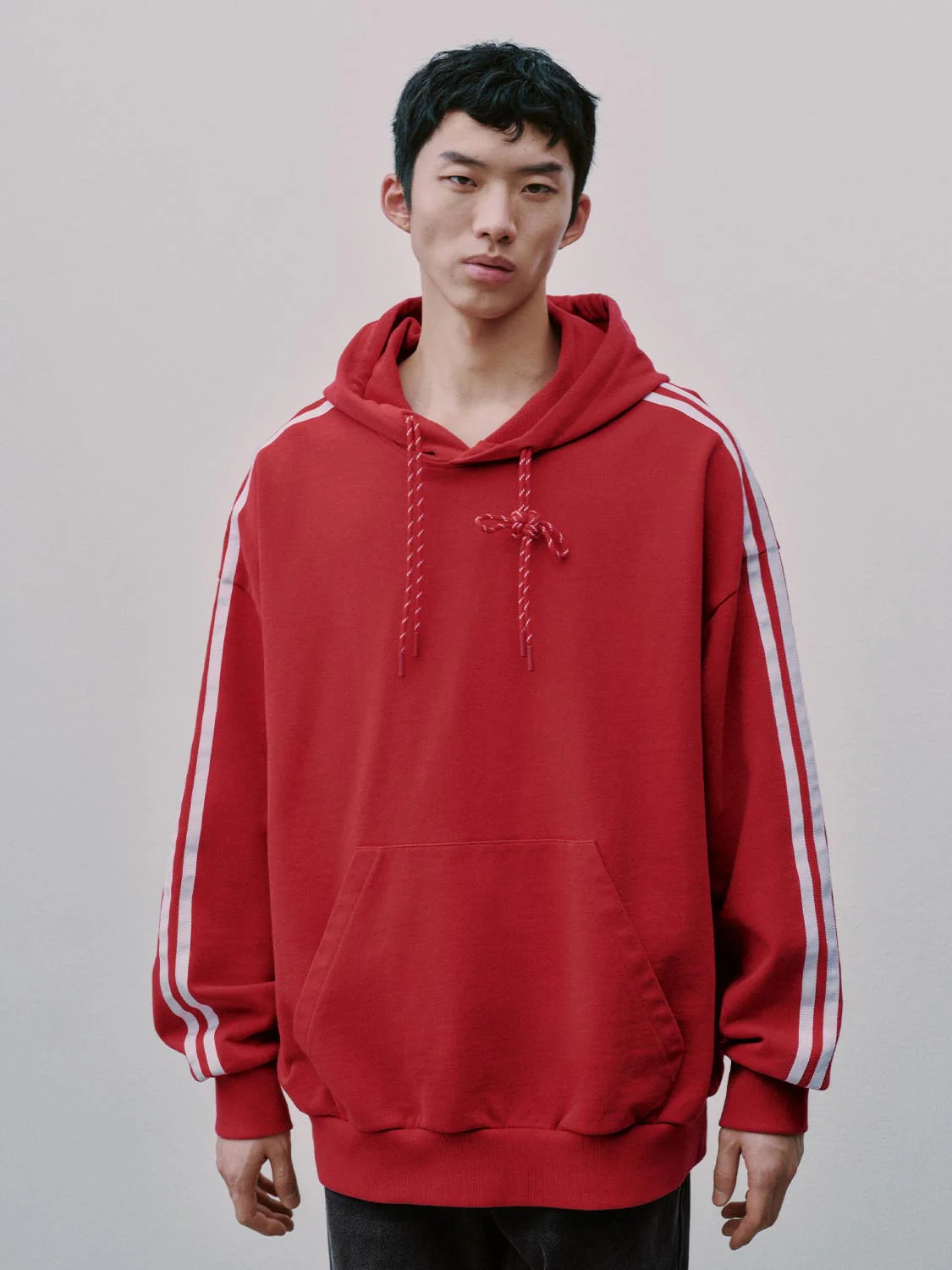 Side Striped Drawstring Hooded Sweatshirts - Image 9
