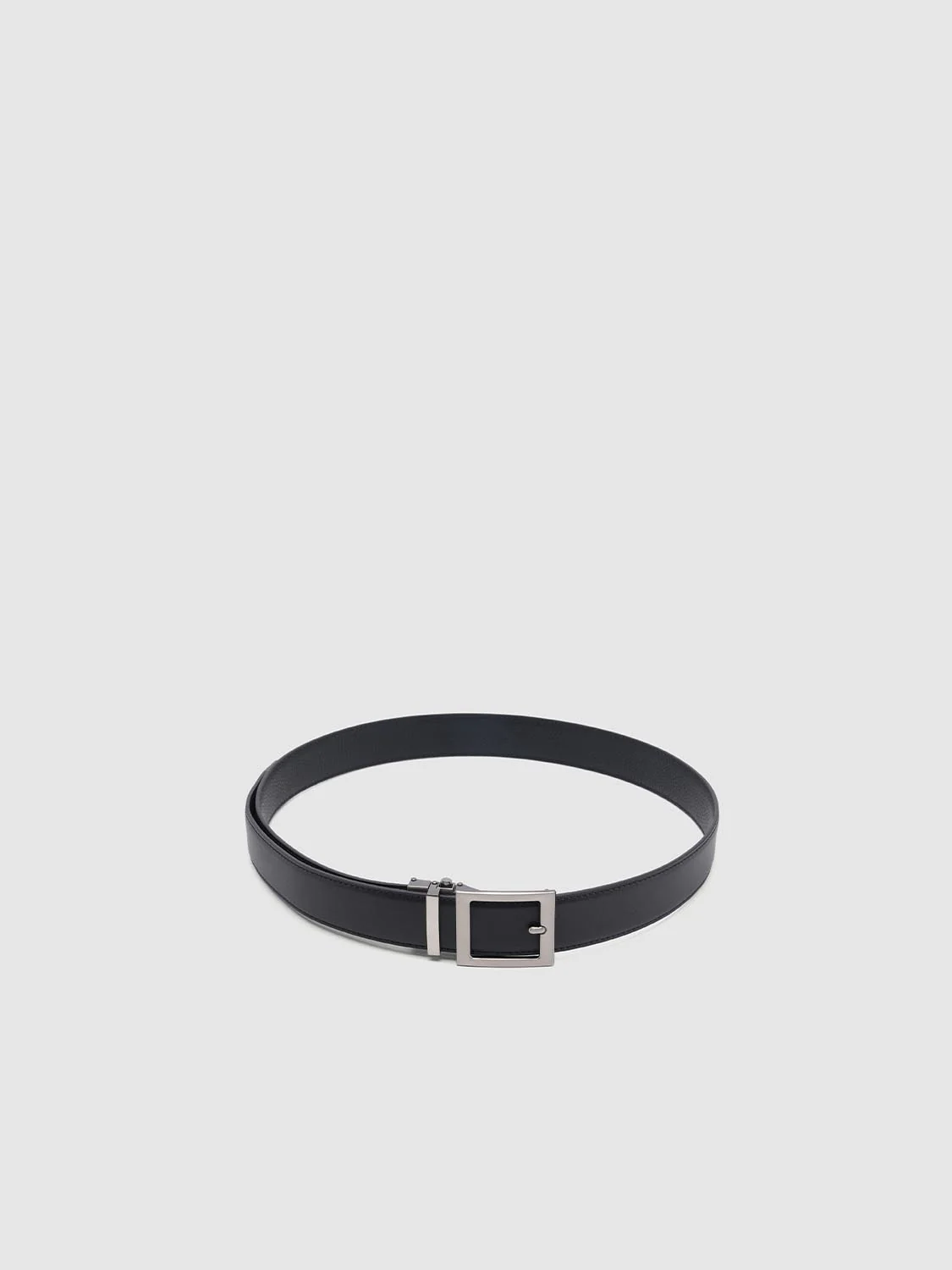 Silver Square Buckle Leather Belts - Image 2