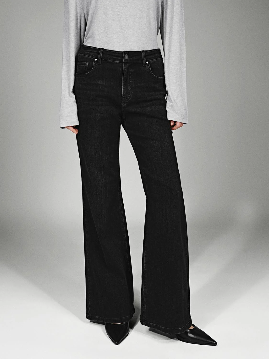 Skinny Fit Flare Leg Jeans