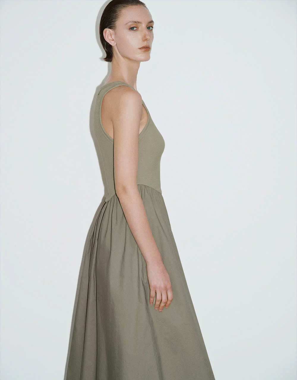 Sleeveless Crew Neck A-Line Dress - Image 8