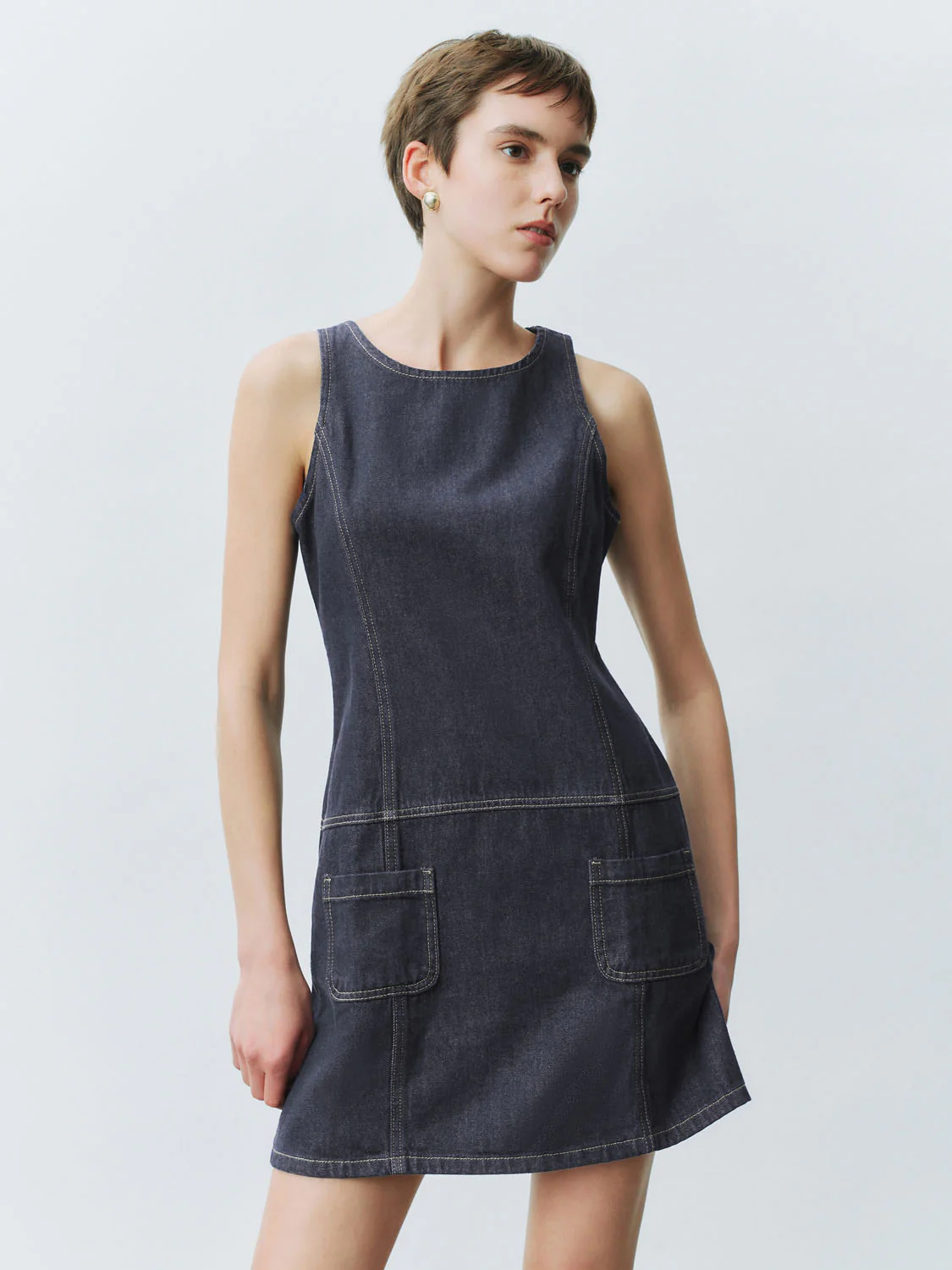 Sleeveless Denim Dresses - Image 2
