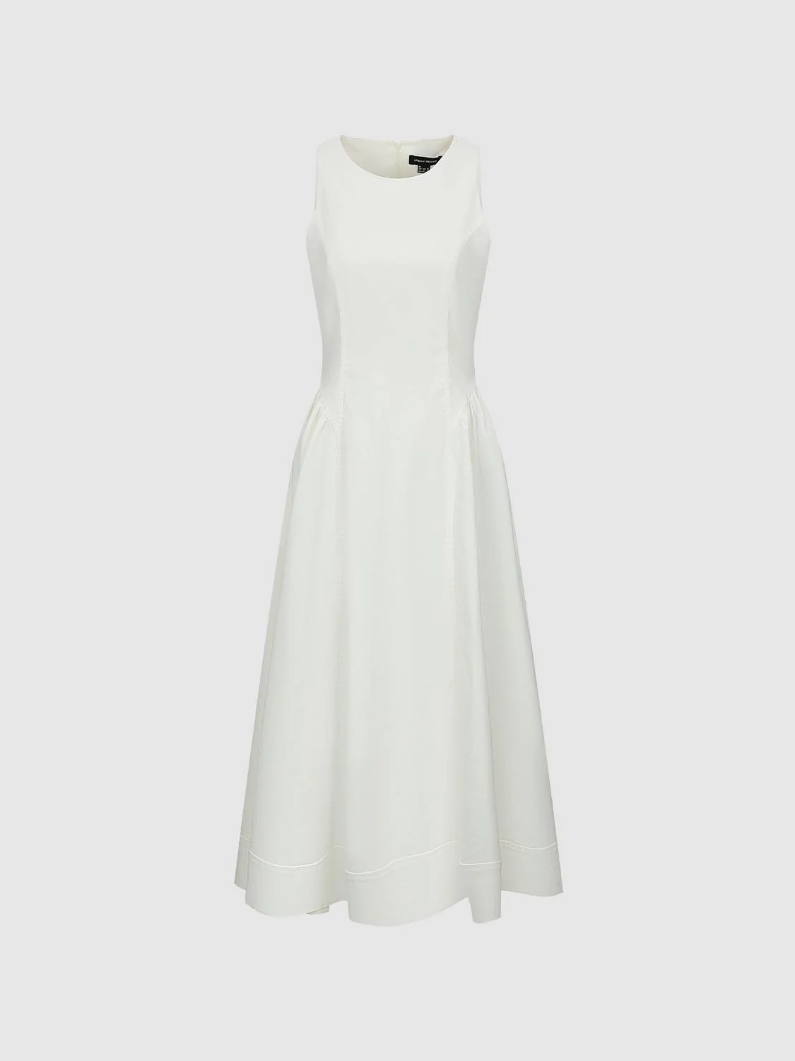 Sleeveless Seamed A-Line Midi Dresses - Image 7