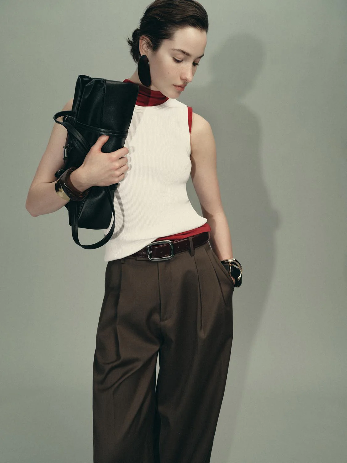 Sleeveless Skinny Fit Knitted T-Shirts - Image 2