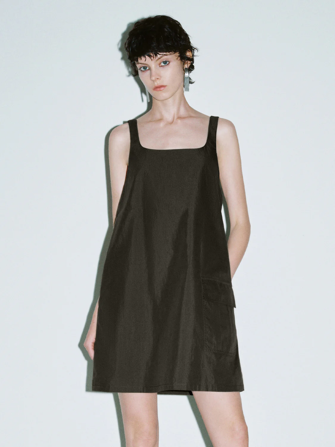 Sleeveless Square-cut Collar A-Line Dress - Image 7