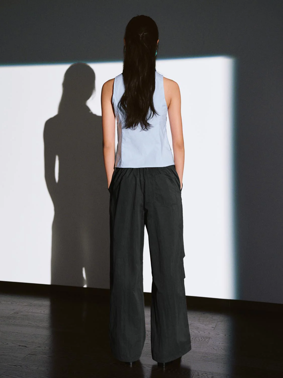 Spliced Button Detail Sleeveless Shirts - Image 6