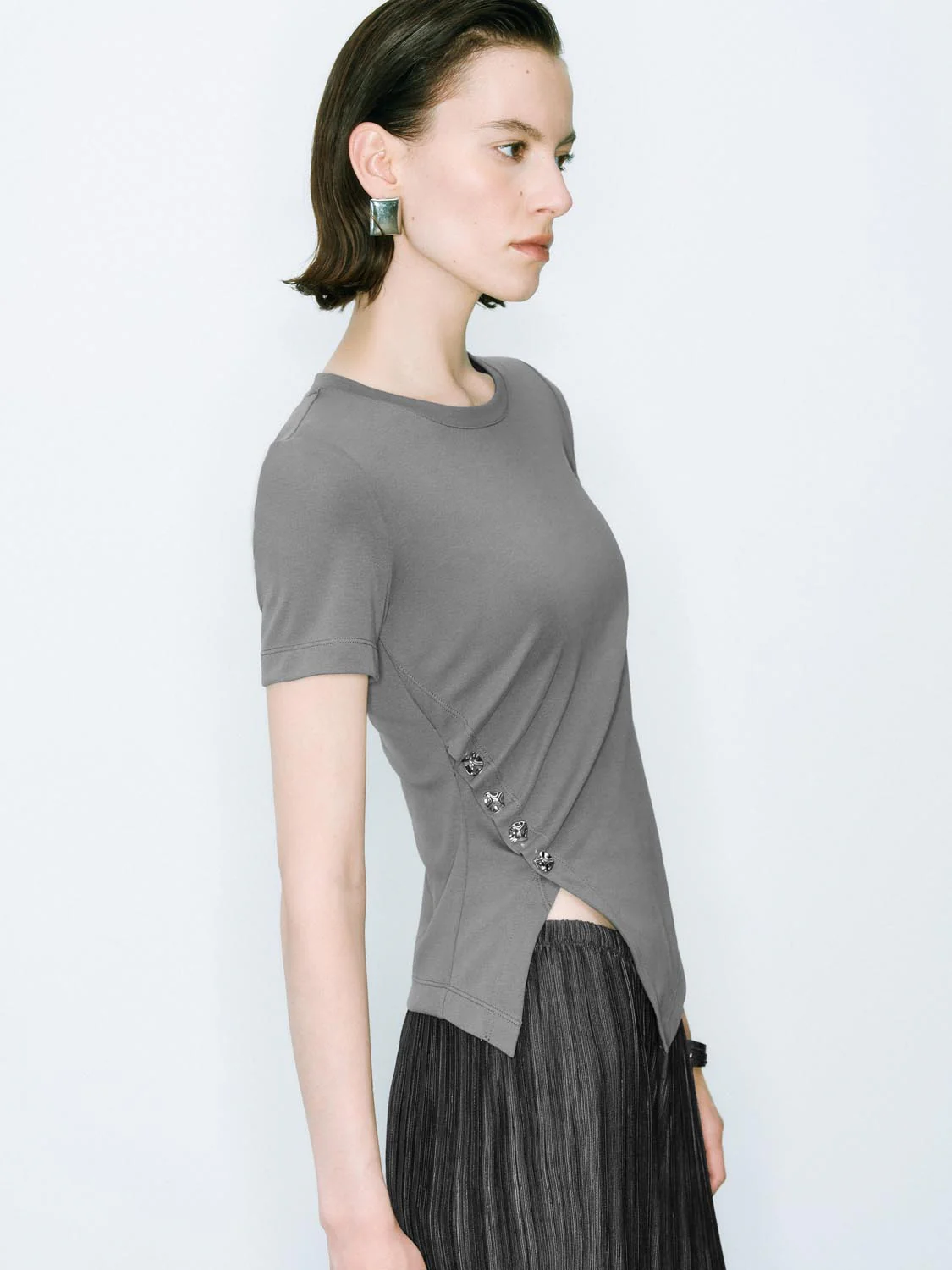 Split Hem T-Shirts - Image 2