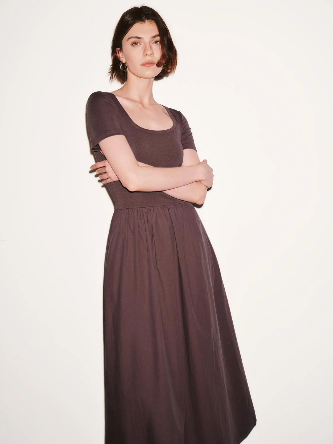 Square Neck A-Line Midi Dresses - Image 10