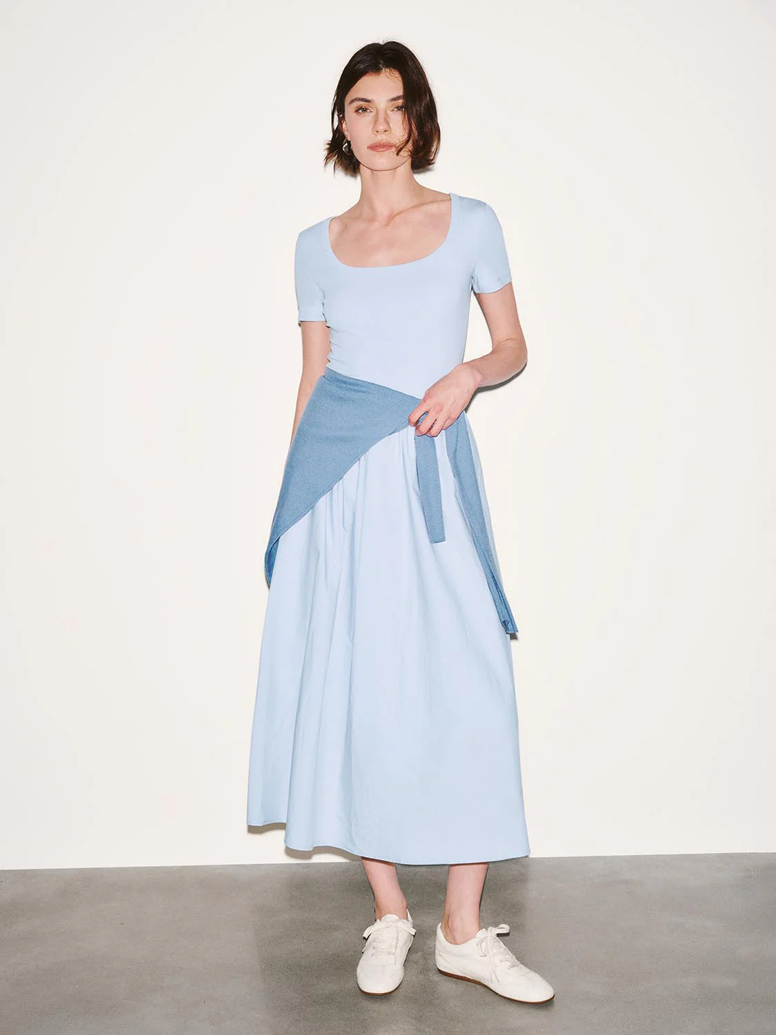 Square Neck A-Line Midi Dresses - Image 27