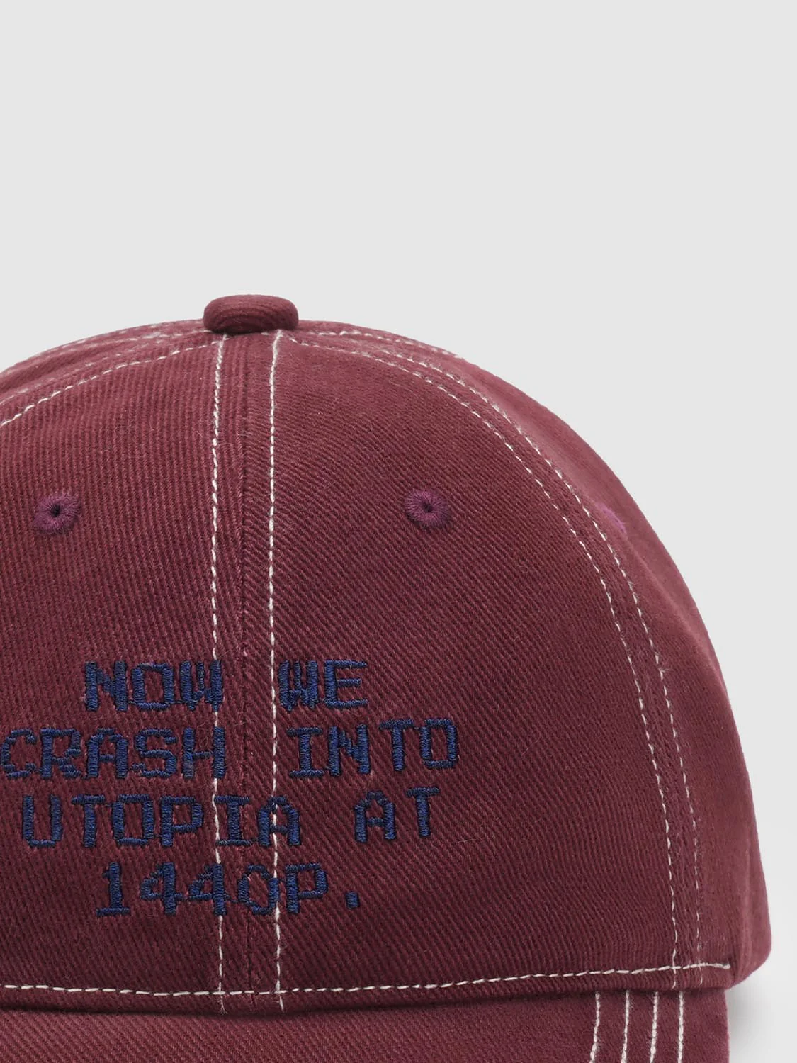 Stitch Detail Embroidered Baseball Cap - Image 10