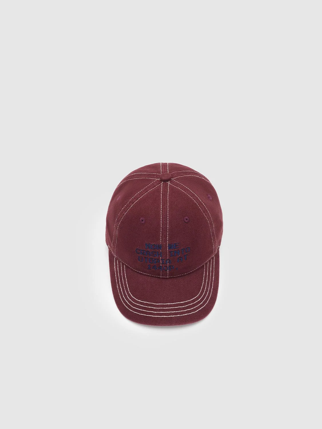 Stitch Detail Embroidered Baseball Cap - Image 8