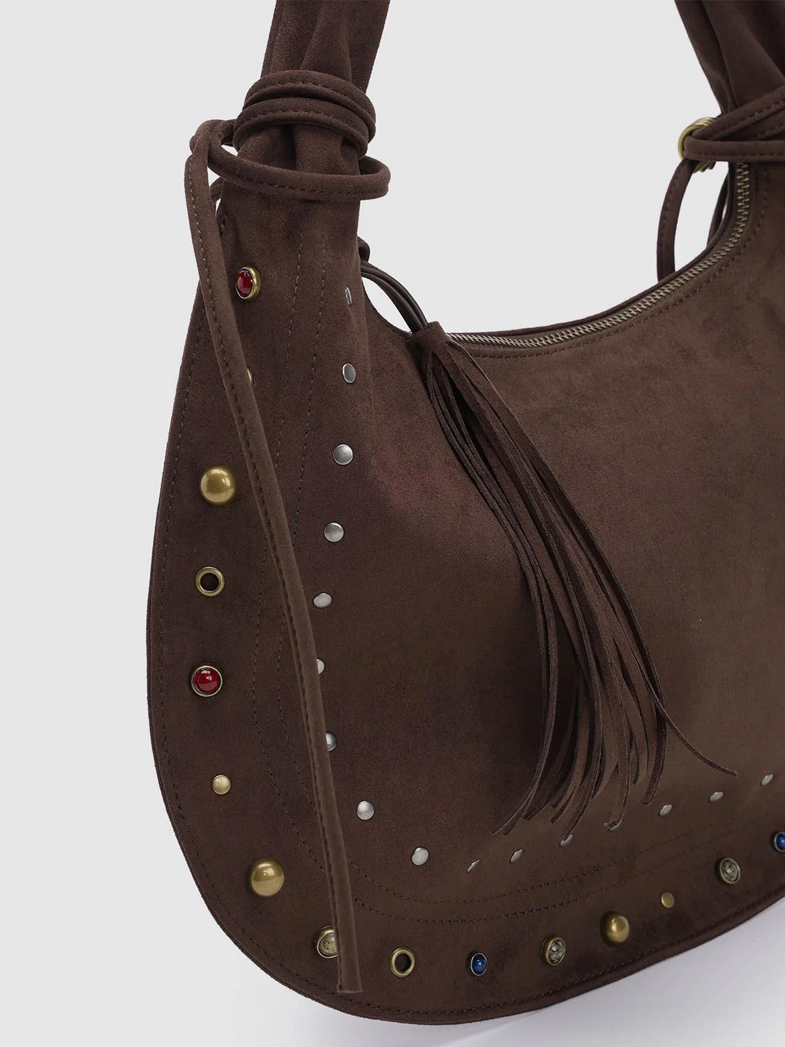 Studded Bow Detail Shoulder Bags - Image 4